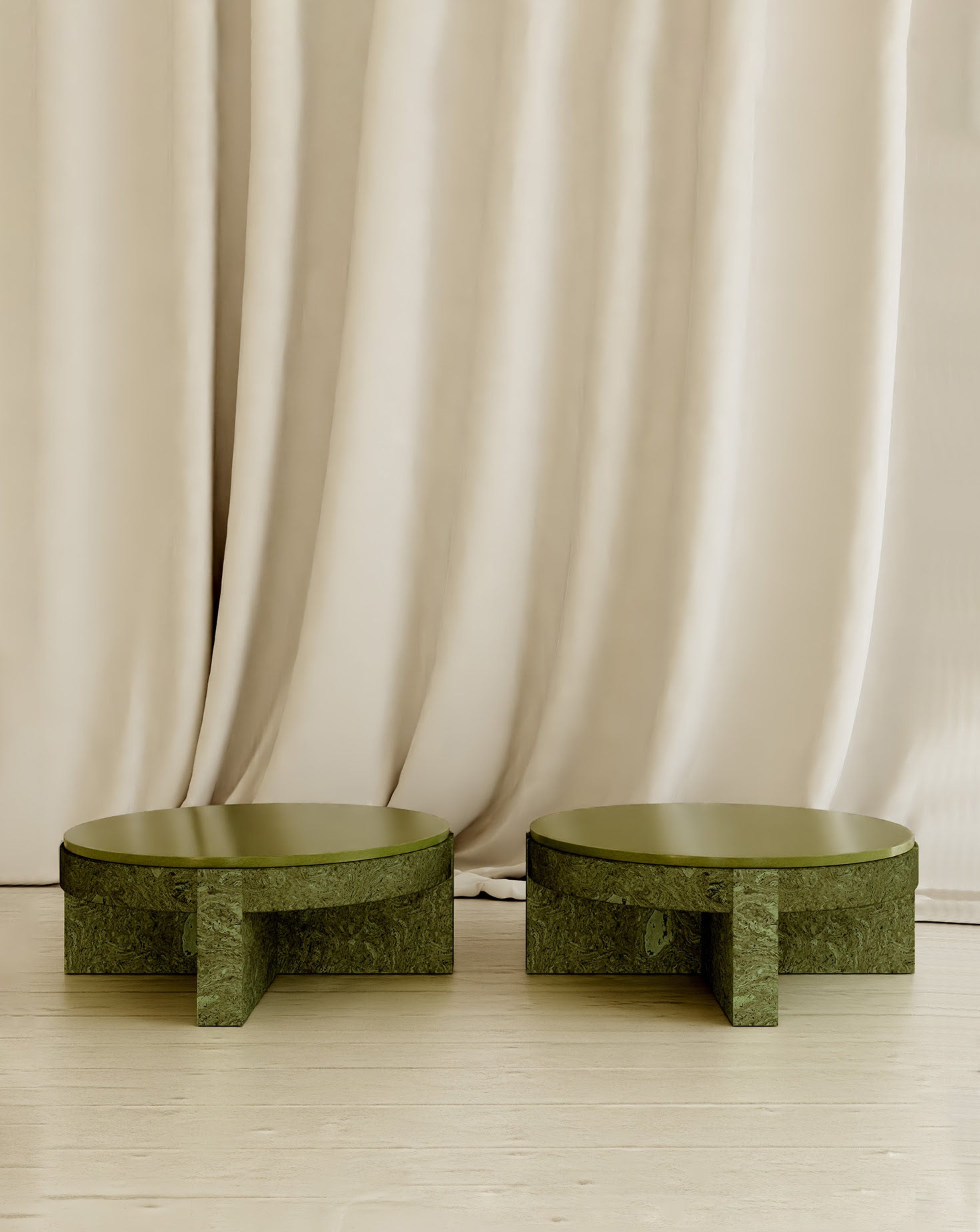 Cork and Ceramic Coffee Table