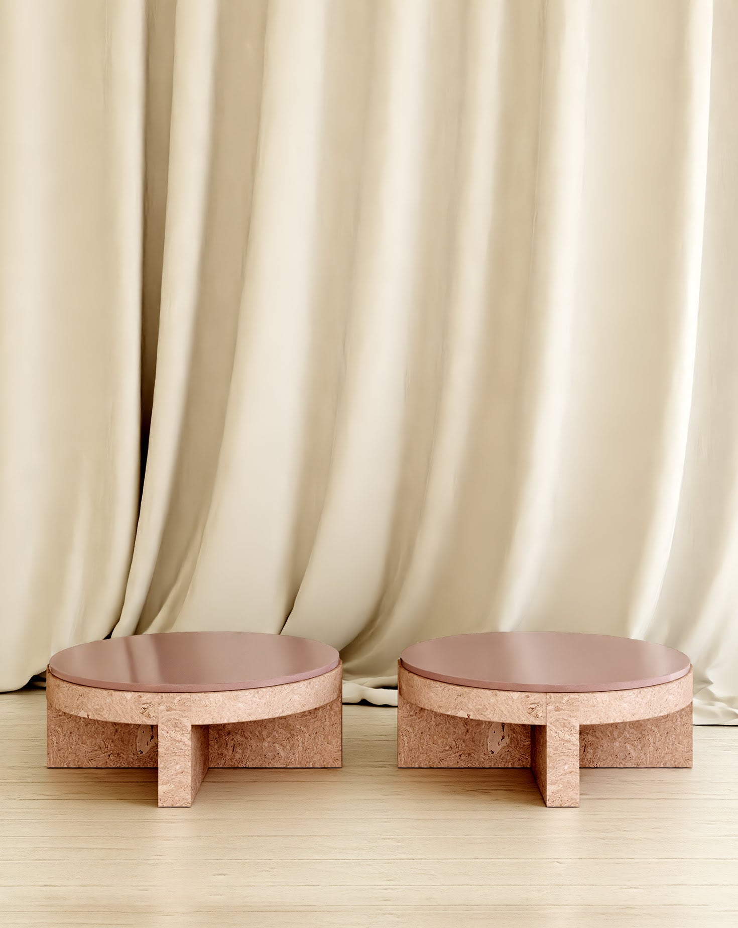 Cork and Ceramic Coffee Table