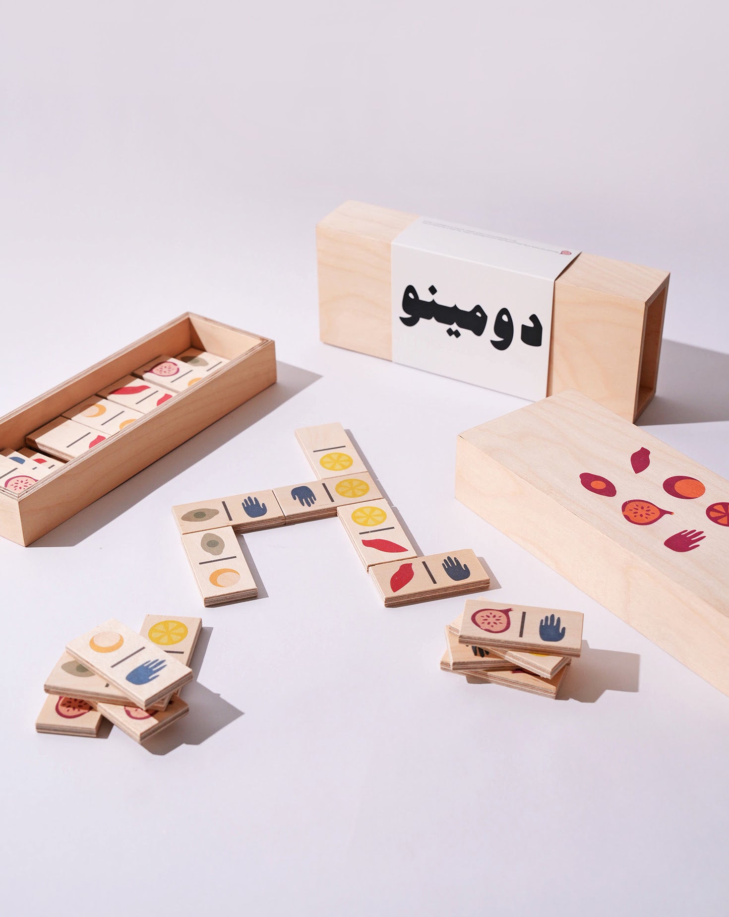 Domino Maple Wood and Tin Sculpture