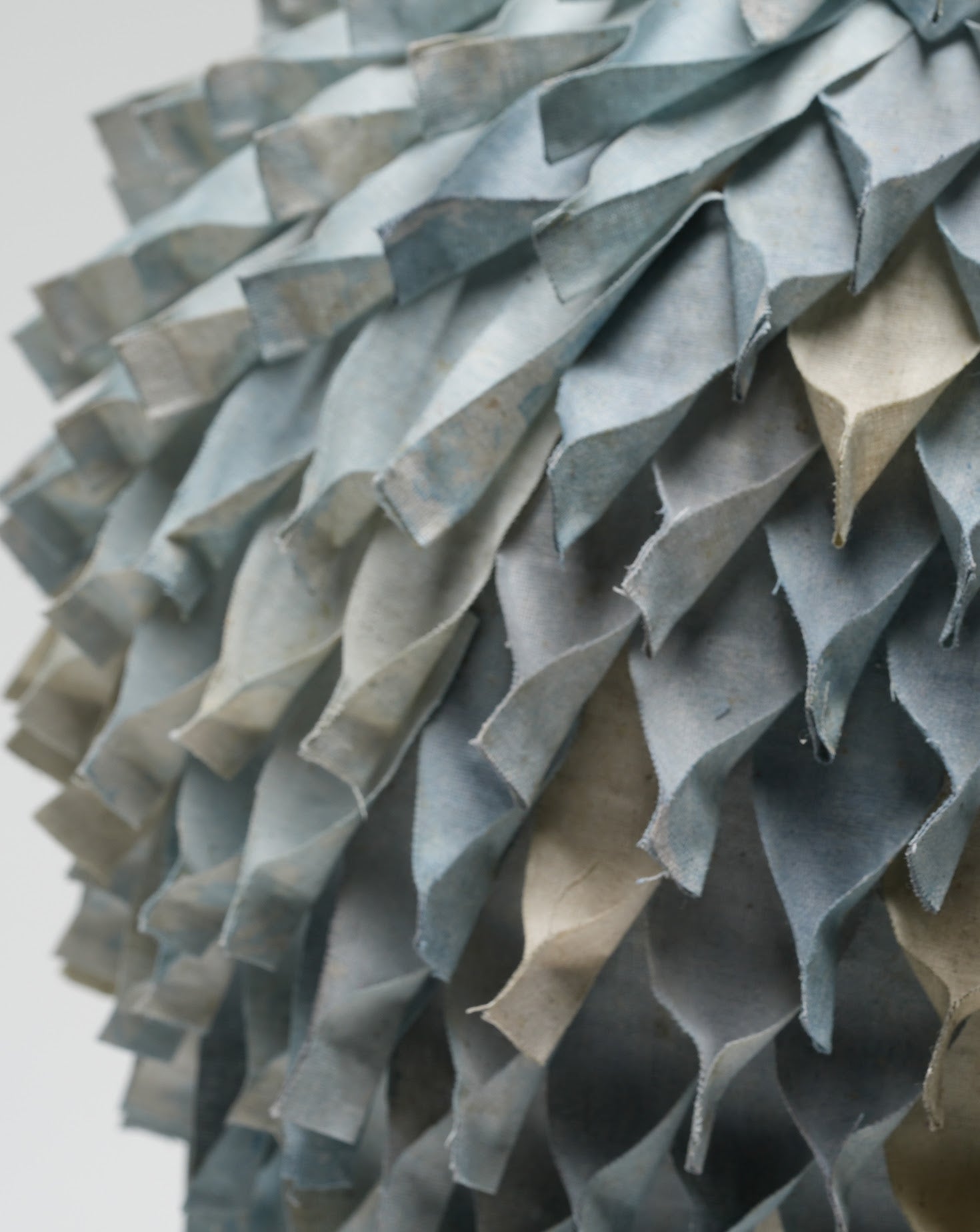 Fabric on Papier-mâché Vase 01