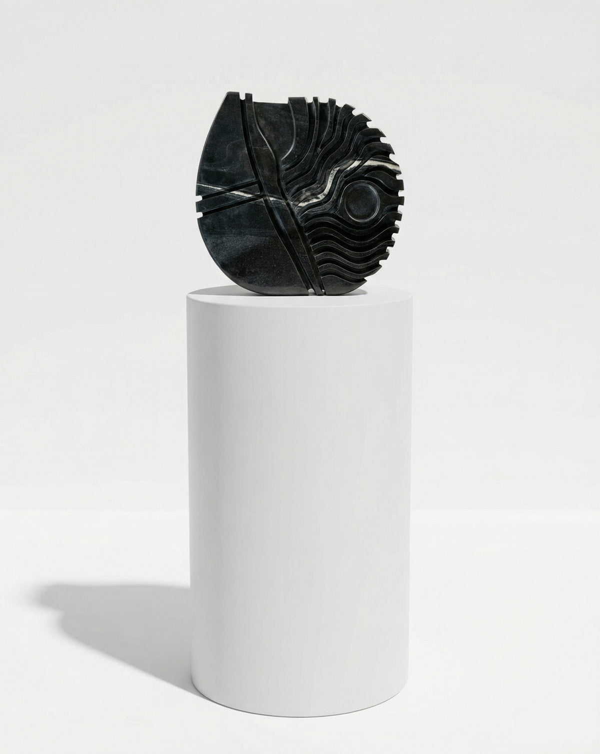 IDA 02 Black Marble Sculptural Vase