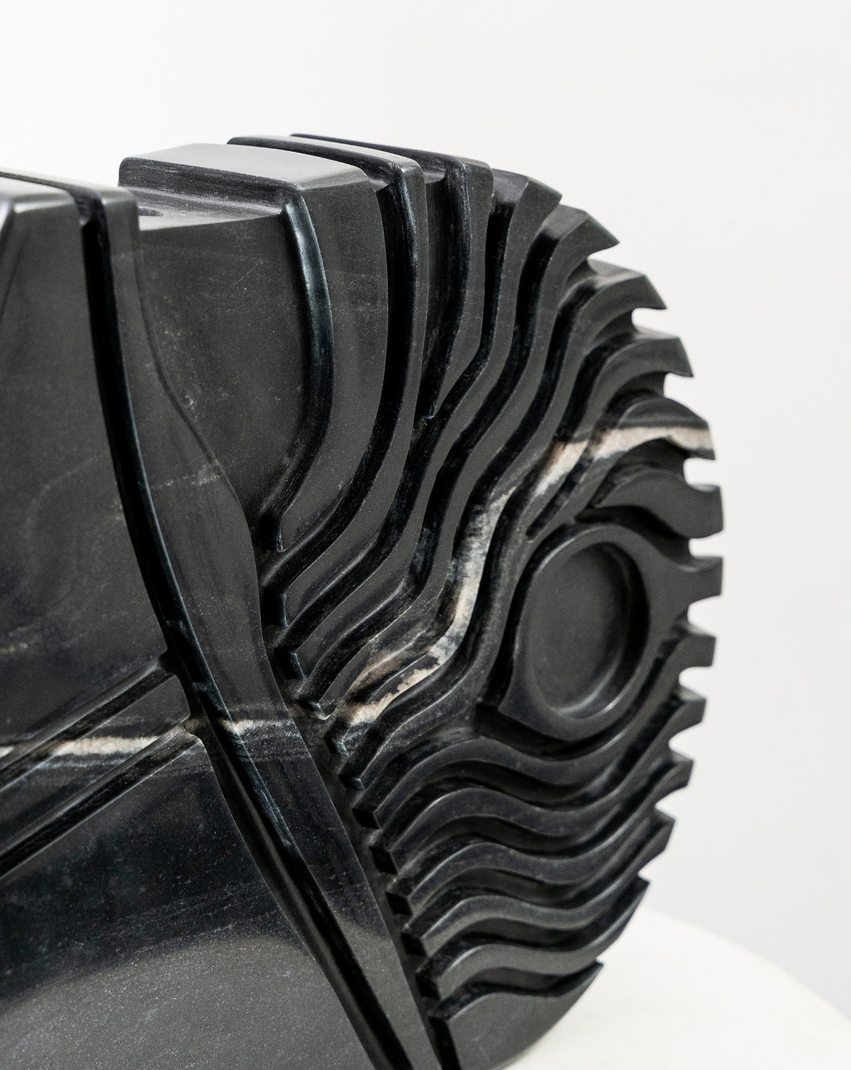 IDA 02 Black Marble Sculptural Vase