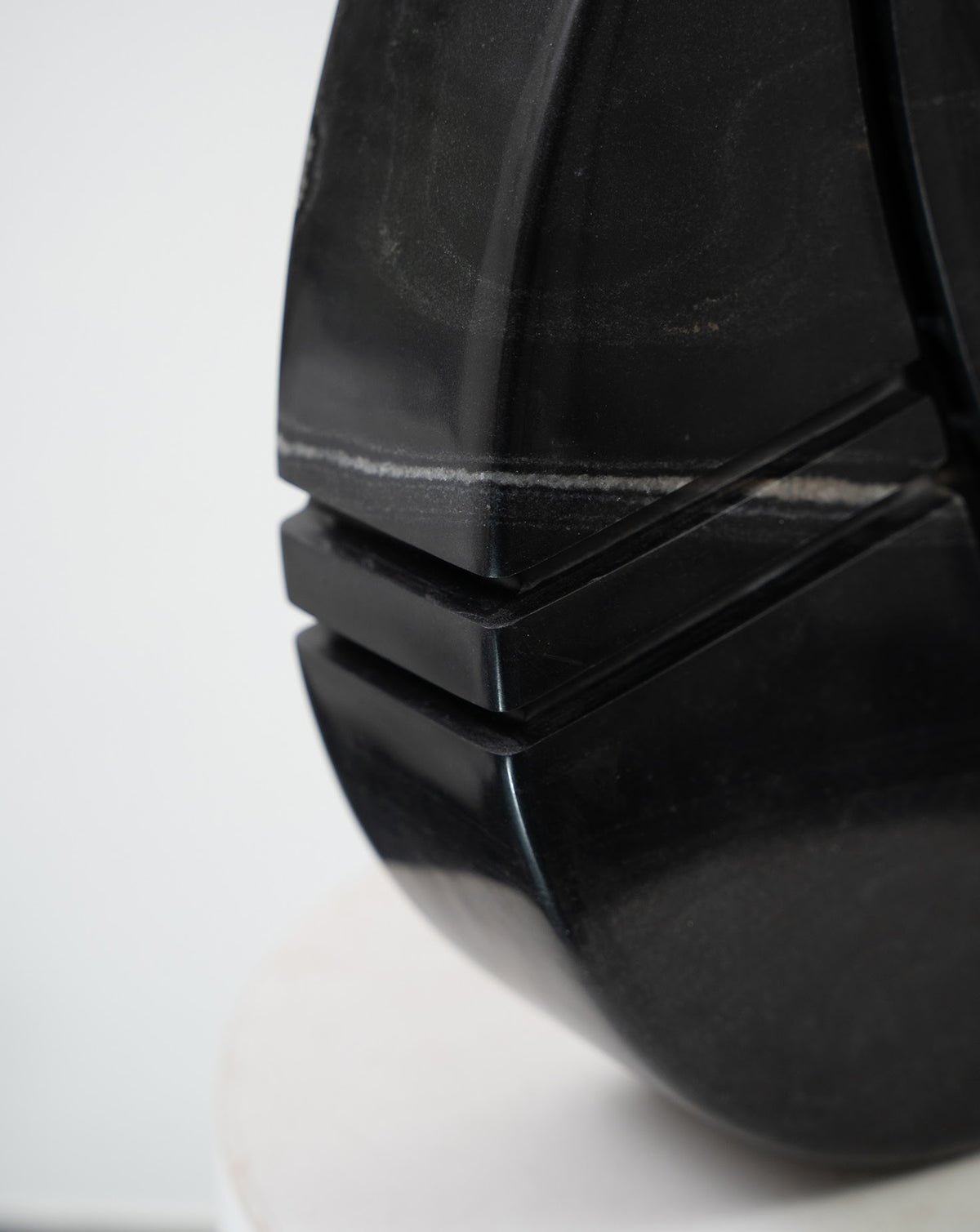 IDA 02 Black Marble Sculptural Vase
