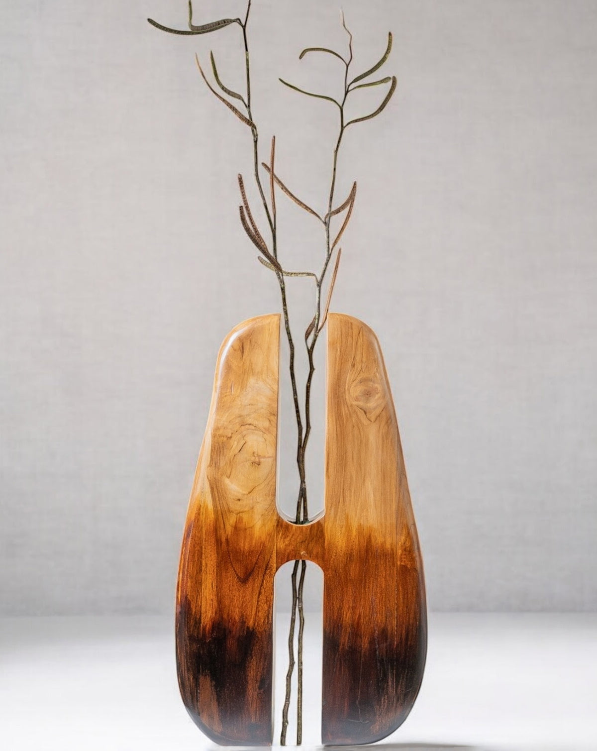 IDIKA 01 Teak Wood Sculptural Vase