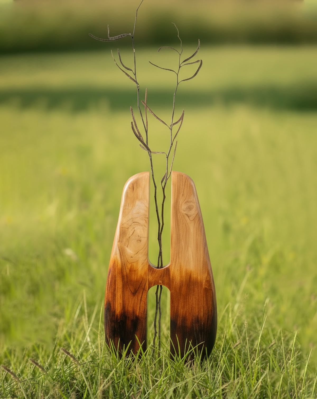 IDIKA 01 Teak Wood Sculptural Vase