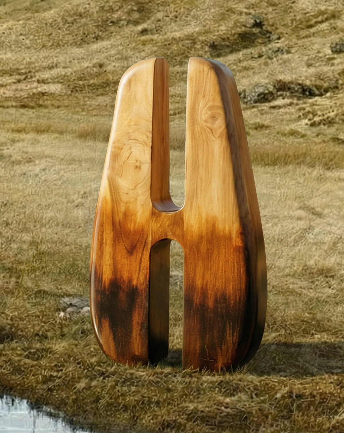 IDIKA 01 Teak Wood Sculptural Vase