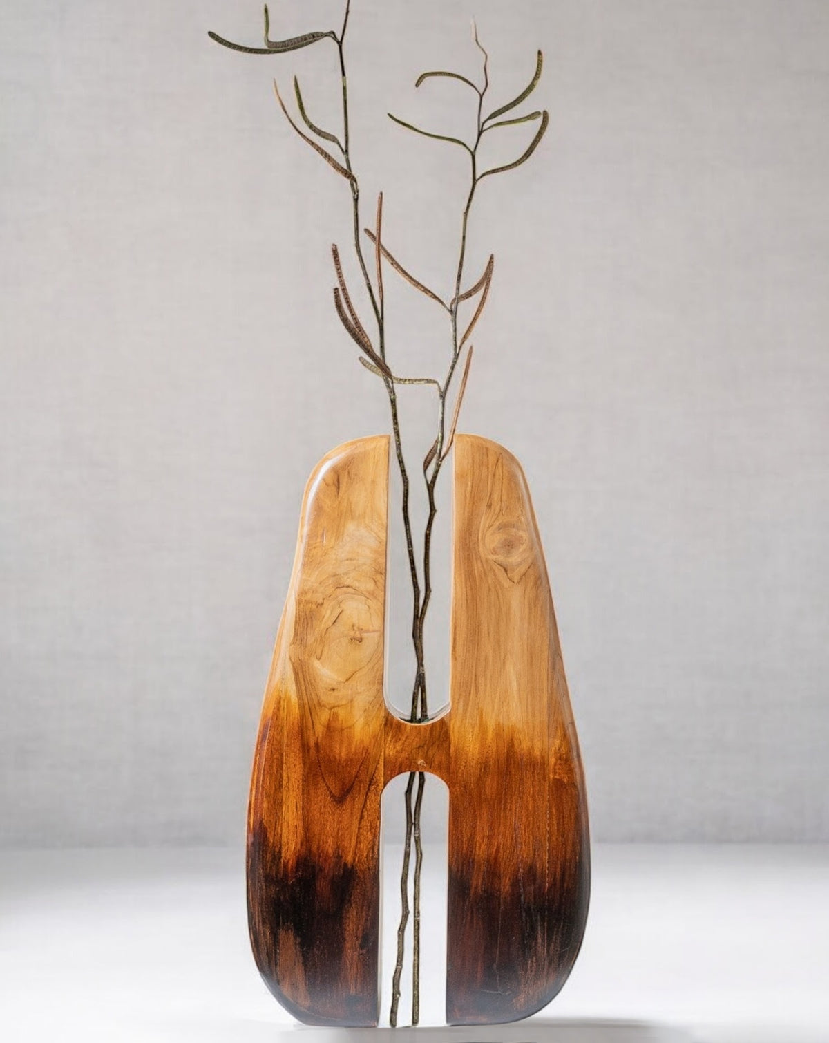 IDIKA 01 Teak Wood Sculptural Vase