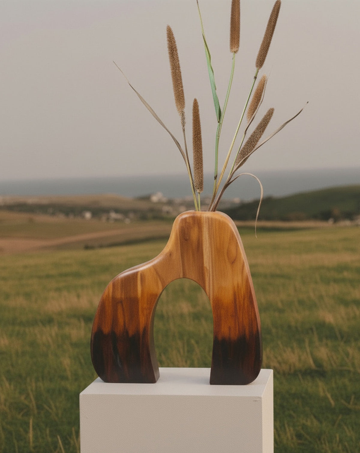 IDIKA 02 Teak Wood Sculptural Vase