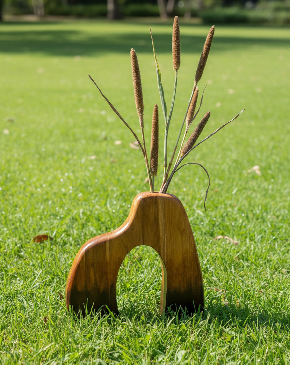 IDIKA 02 Teak Wood Sculptural Vase