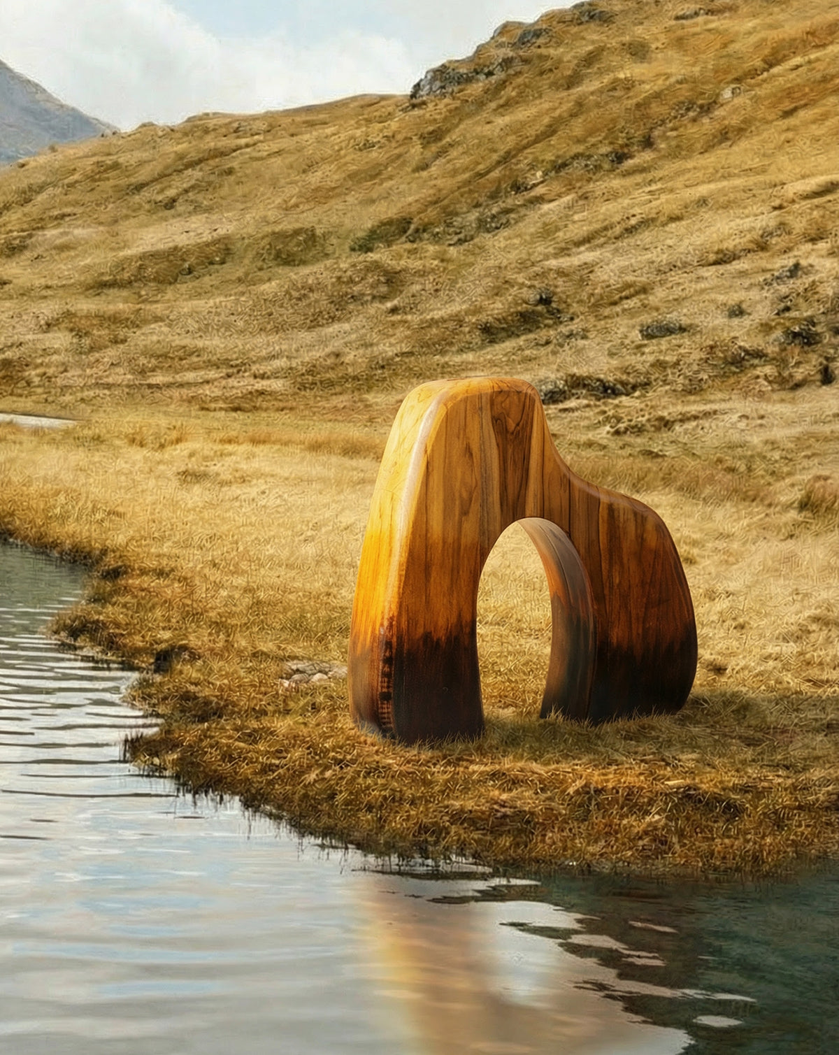 IDIKA 02 Teak Wood Sculptural Vase