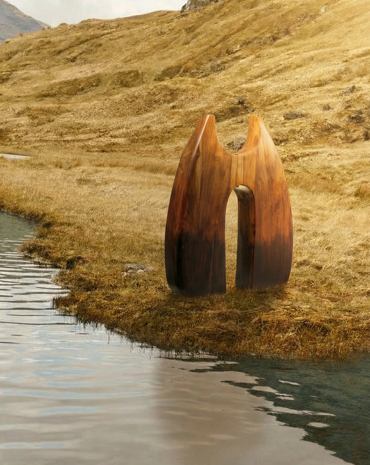 IDIKA 03 Teak Wood Sculptural Vase