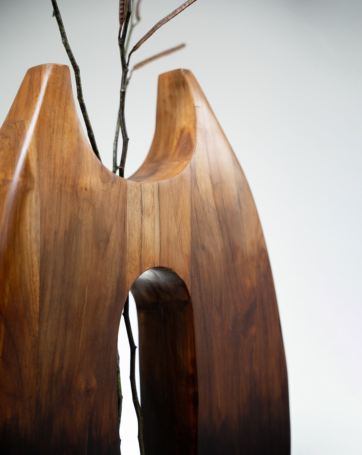 IDIKA 03 Teak Wood Sculptural Vase