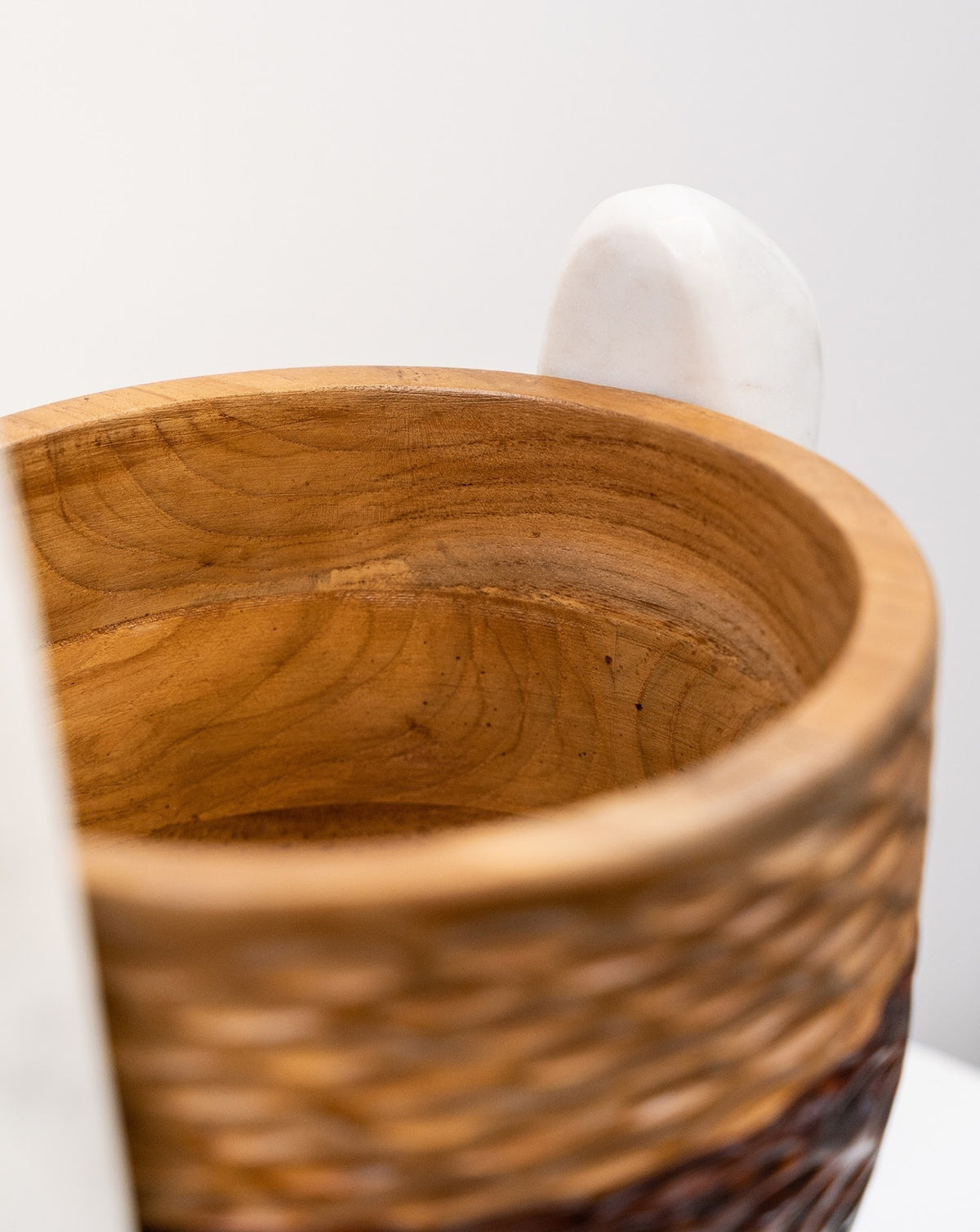 ILA 01 Marble and Wood Sculptural Vase