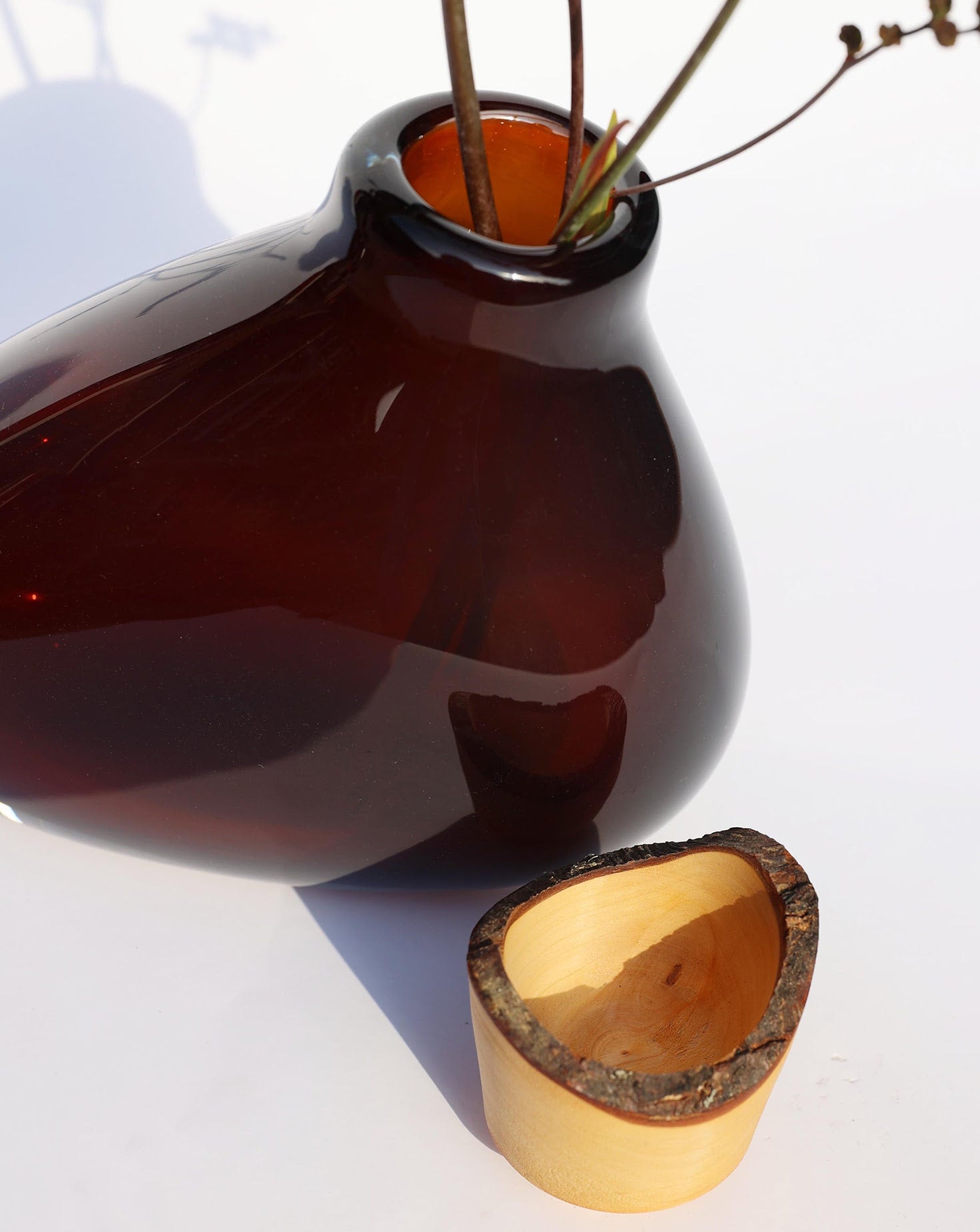 ILONA Glass and Wood Stacking Vessel