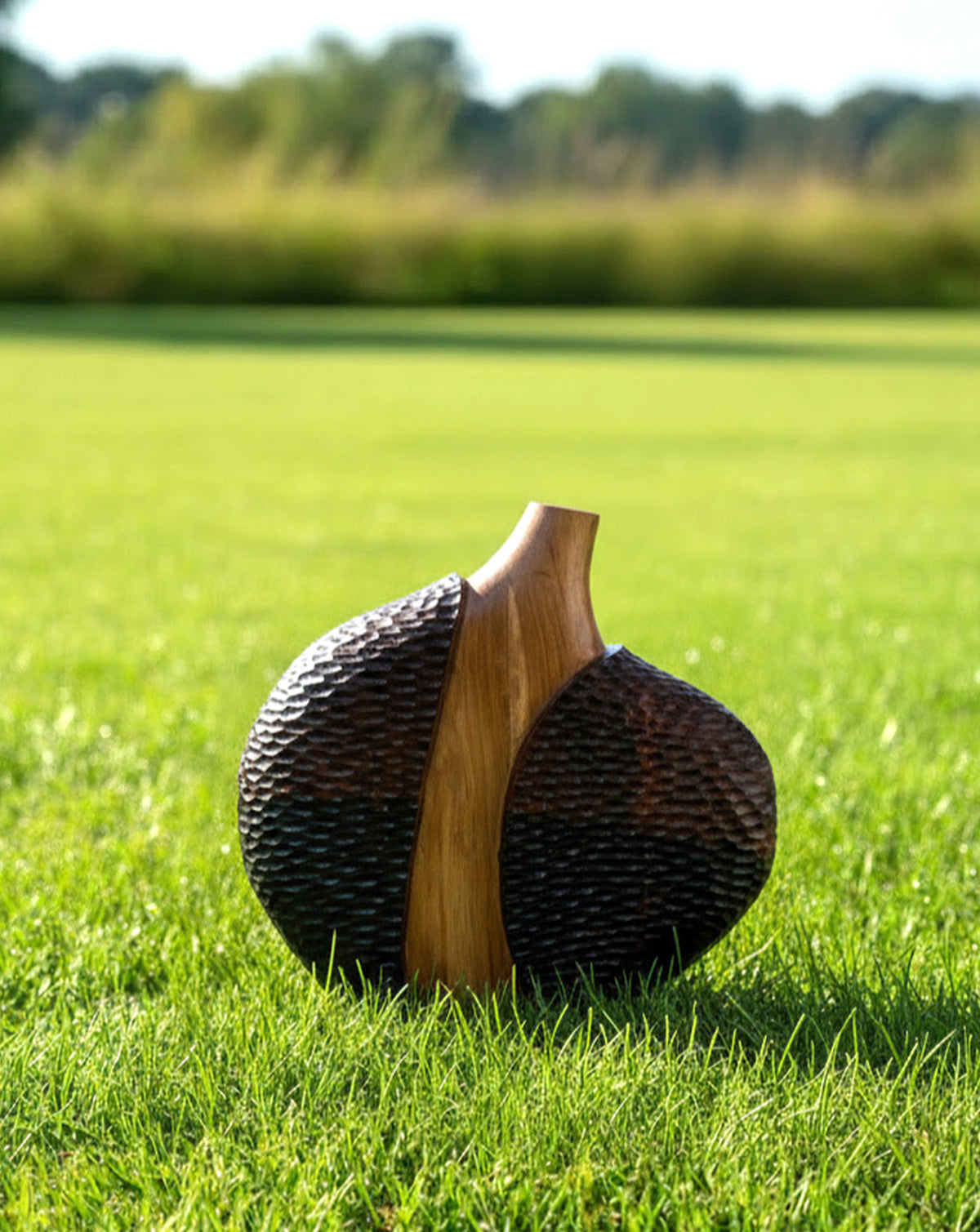 Curved wooden profile emphasising the uninterrupted flow of the silhouette