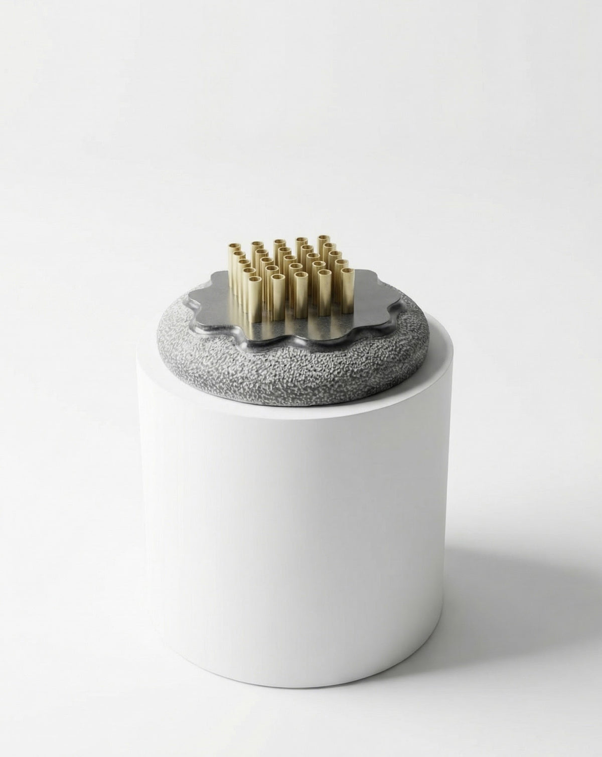IRA 01 Marble and Brass Vase