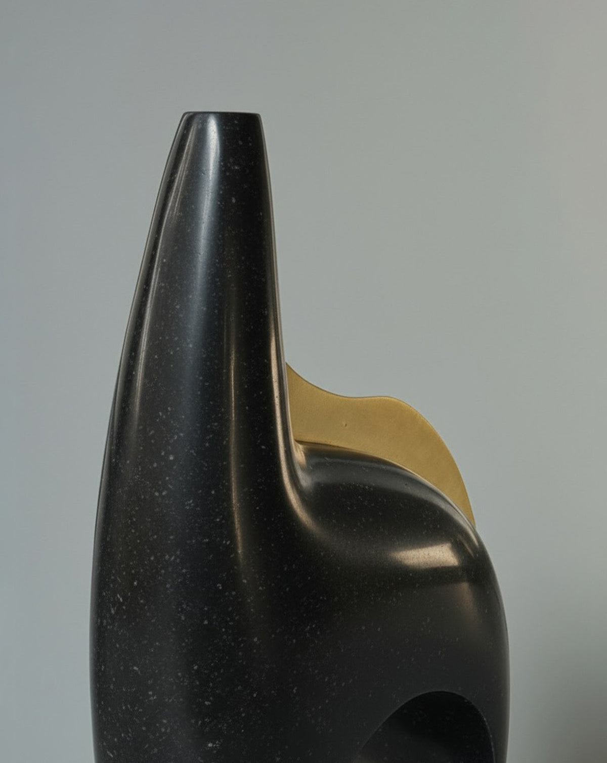 IRA 02 Marble and Brass Sculptural Vase