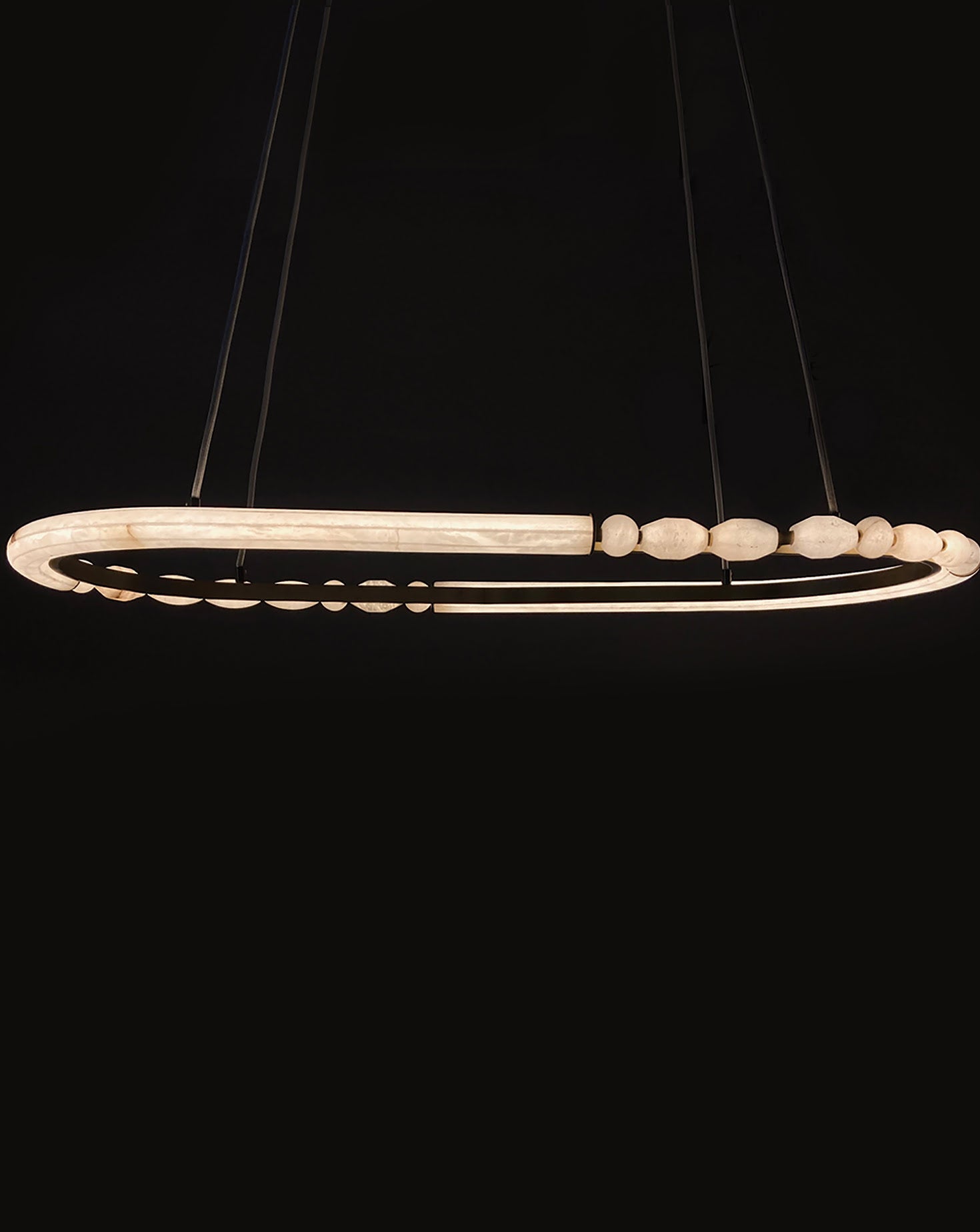 Pearl Satin Brass Chandelier