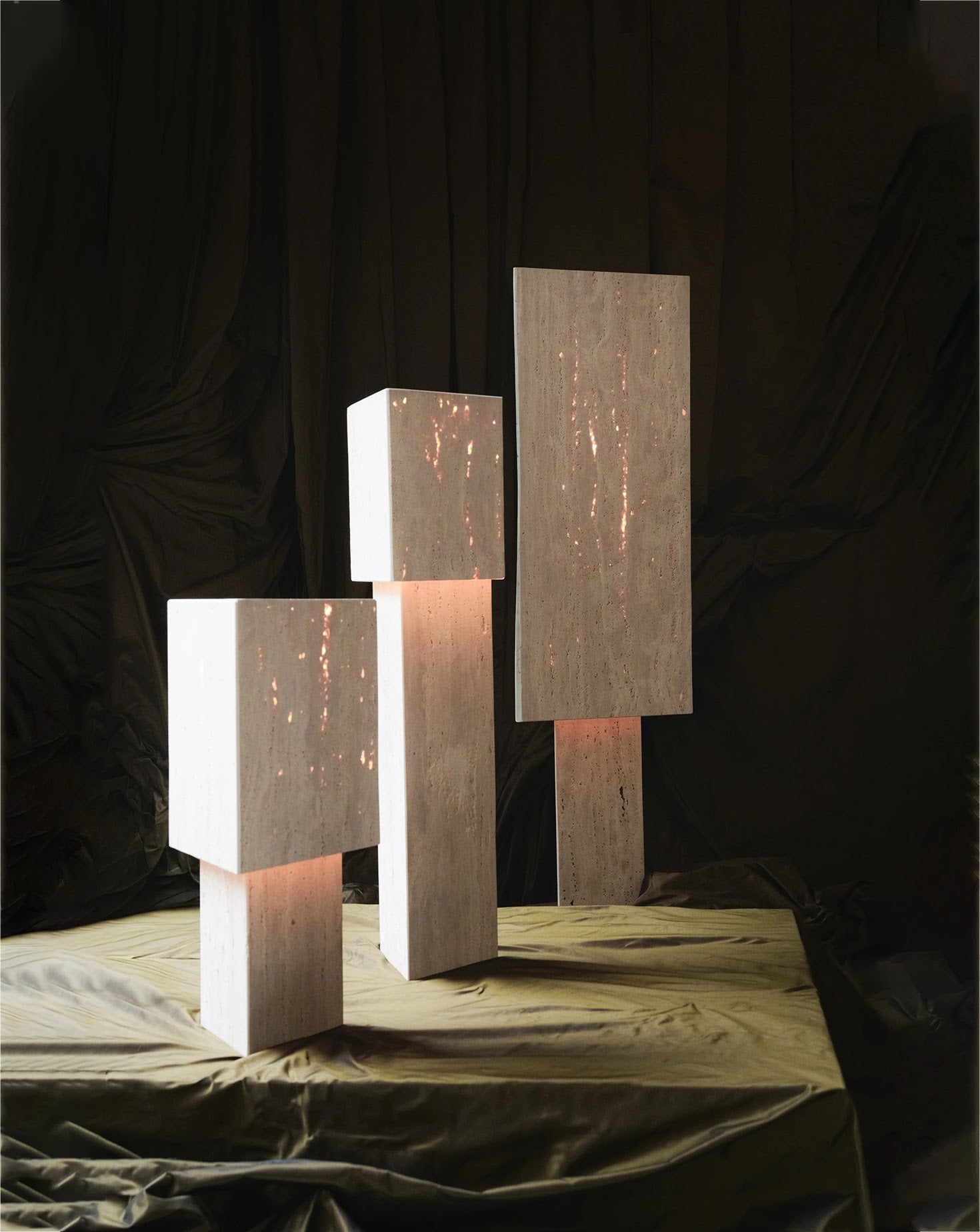 Lucentia Travertine Table Lamp