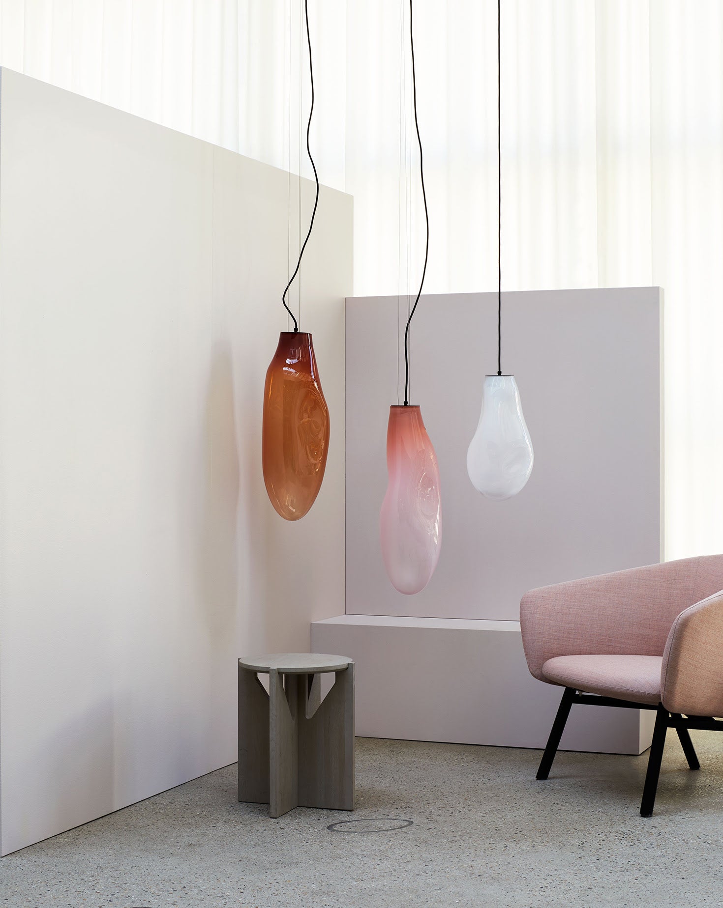 Lyra I White Opaque Pendant