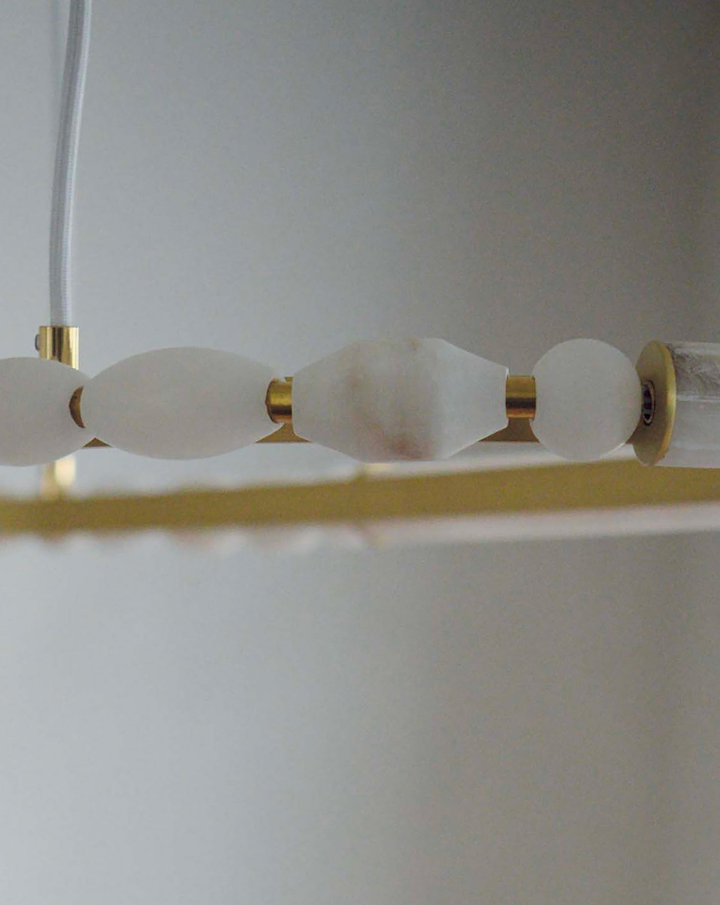 Pearl Satin Brass Chandelier