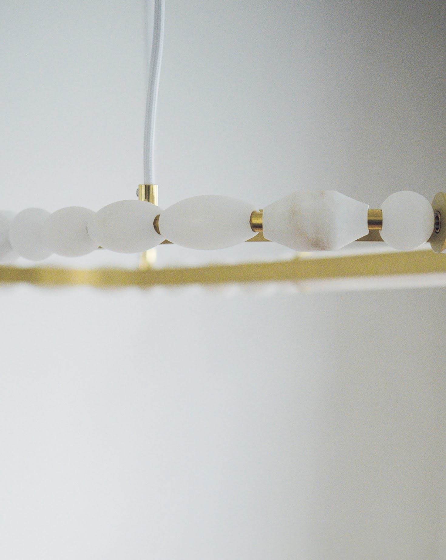 Pearl Satin Brass Chandelier