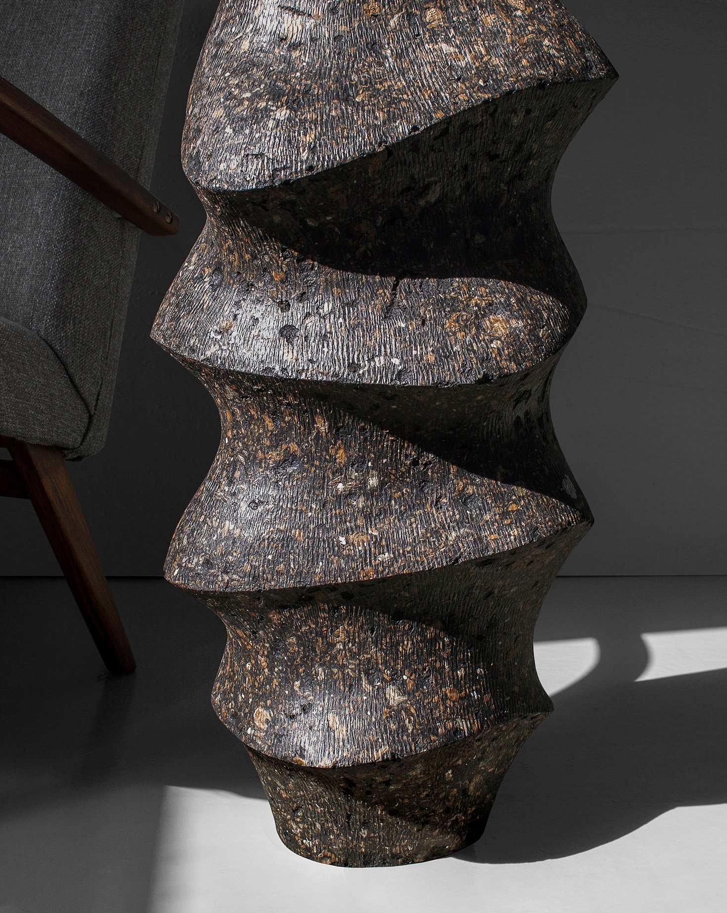 Monolith I Black Vase