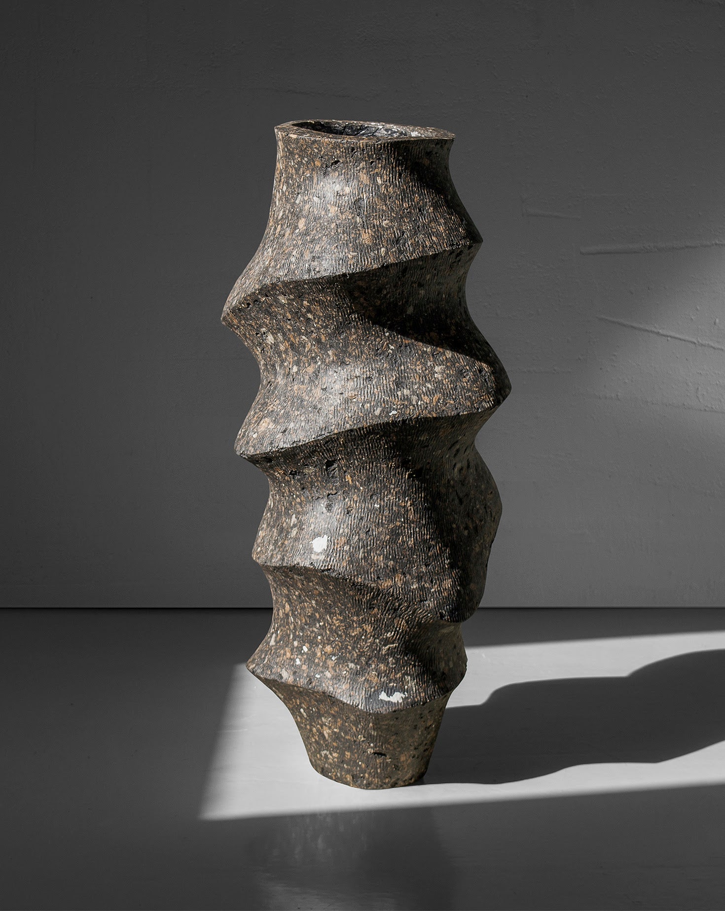 Monolith I Black Vase
