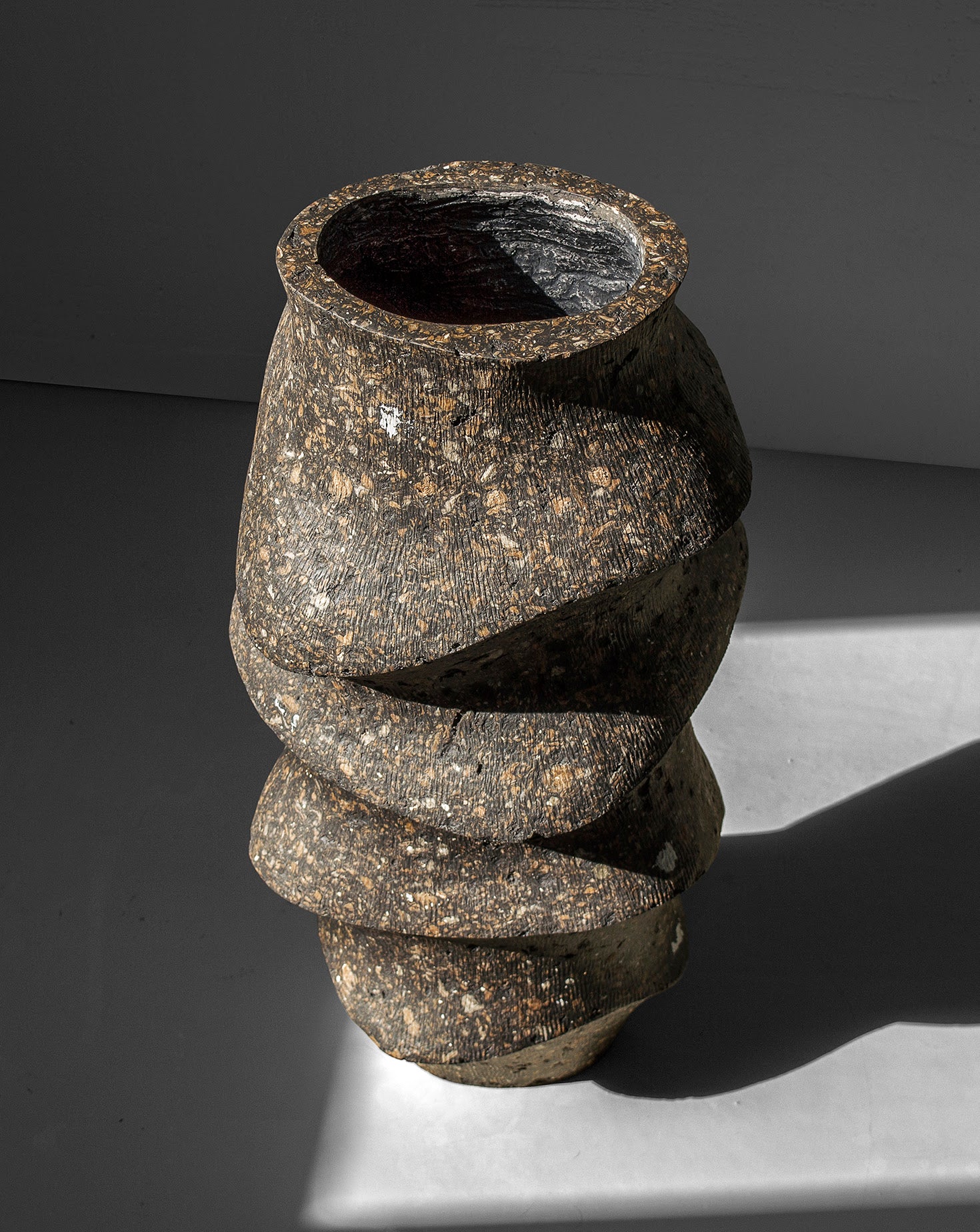 Monolith I Black Vase