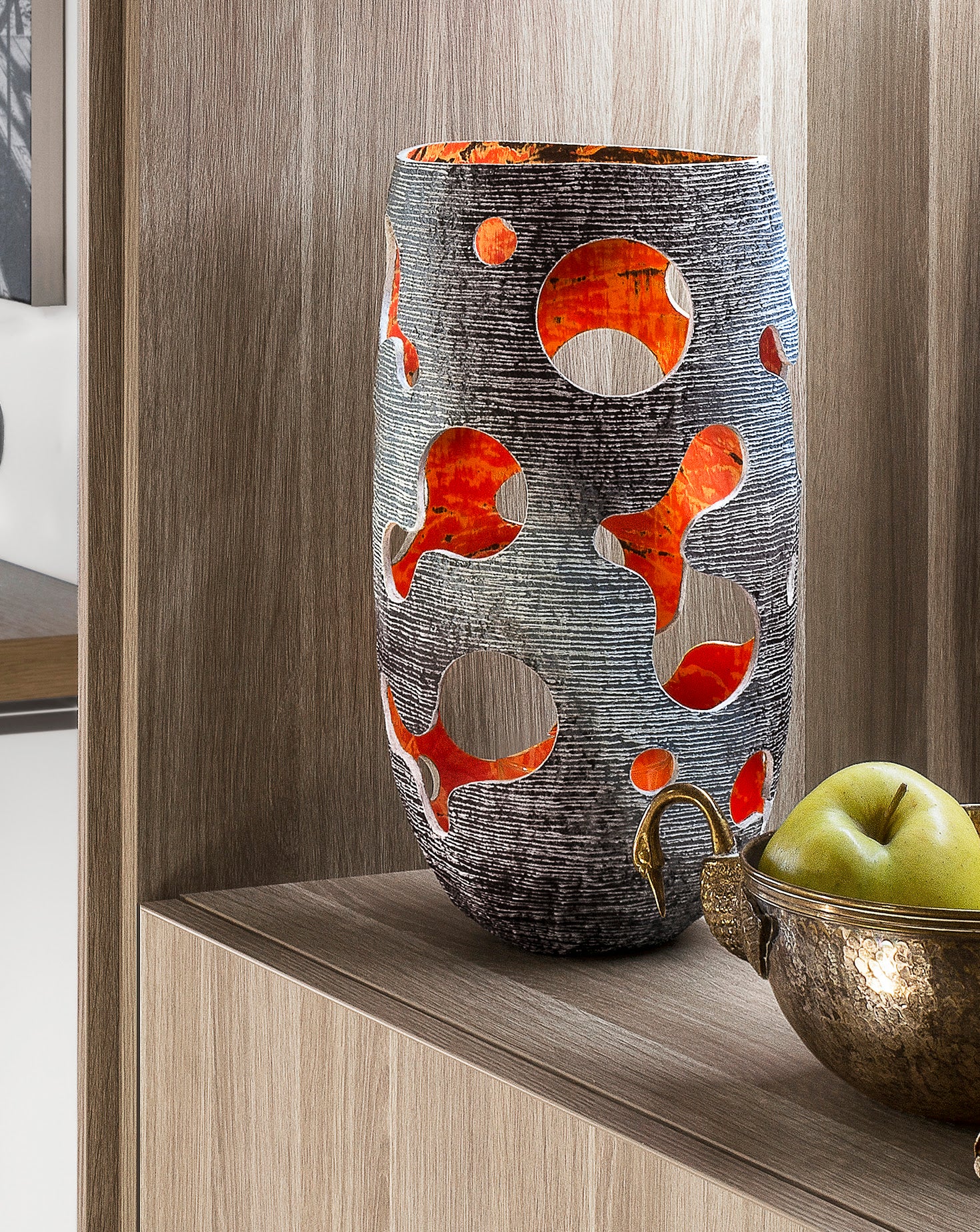 Narrow Candle Lantern Accent Vase