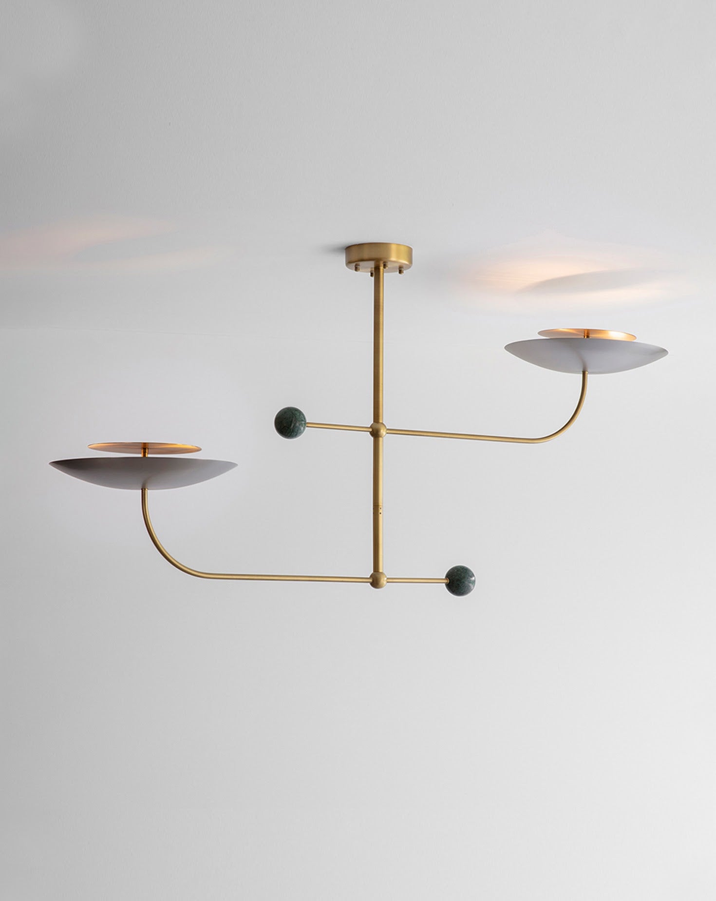 Orb 4 Brushed Brass Pendant Light