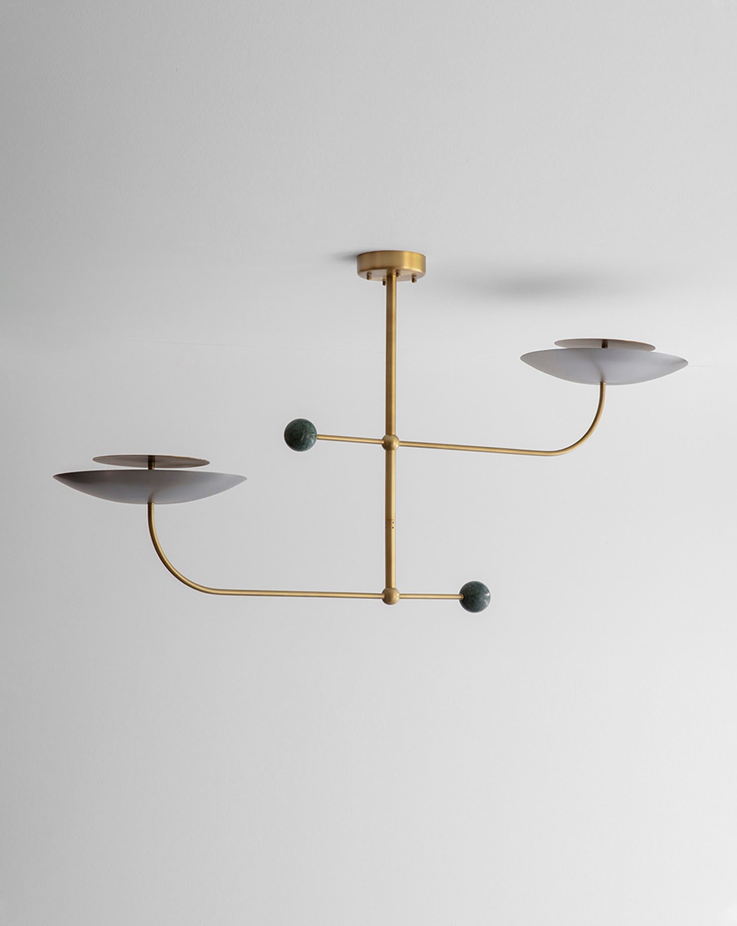 Orb 4 Brushed Brass Pendant Light