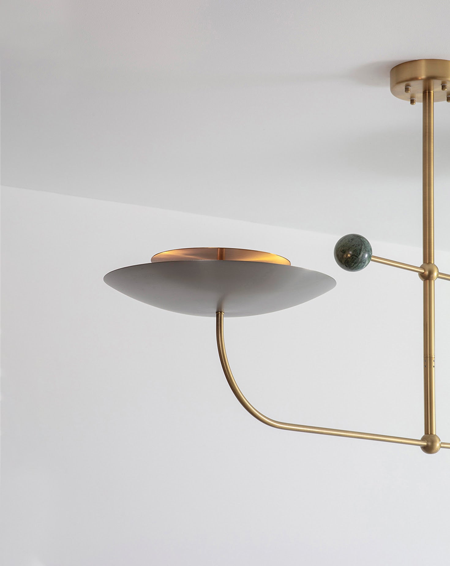 Orb 4 Brushed Brass Pendant Light