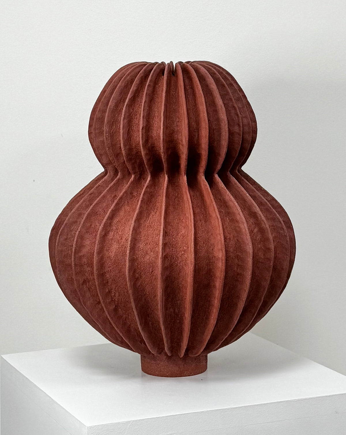 Organelle XLI Ceramic Red Sculpture — lifestyle view 1