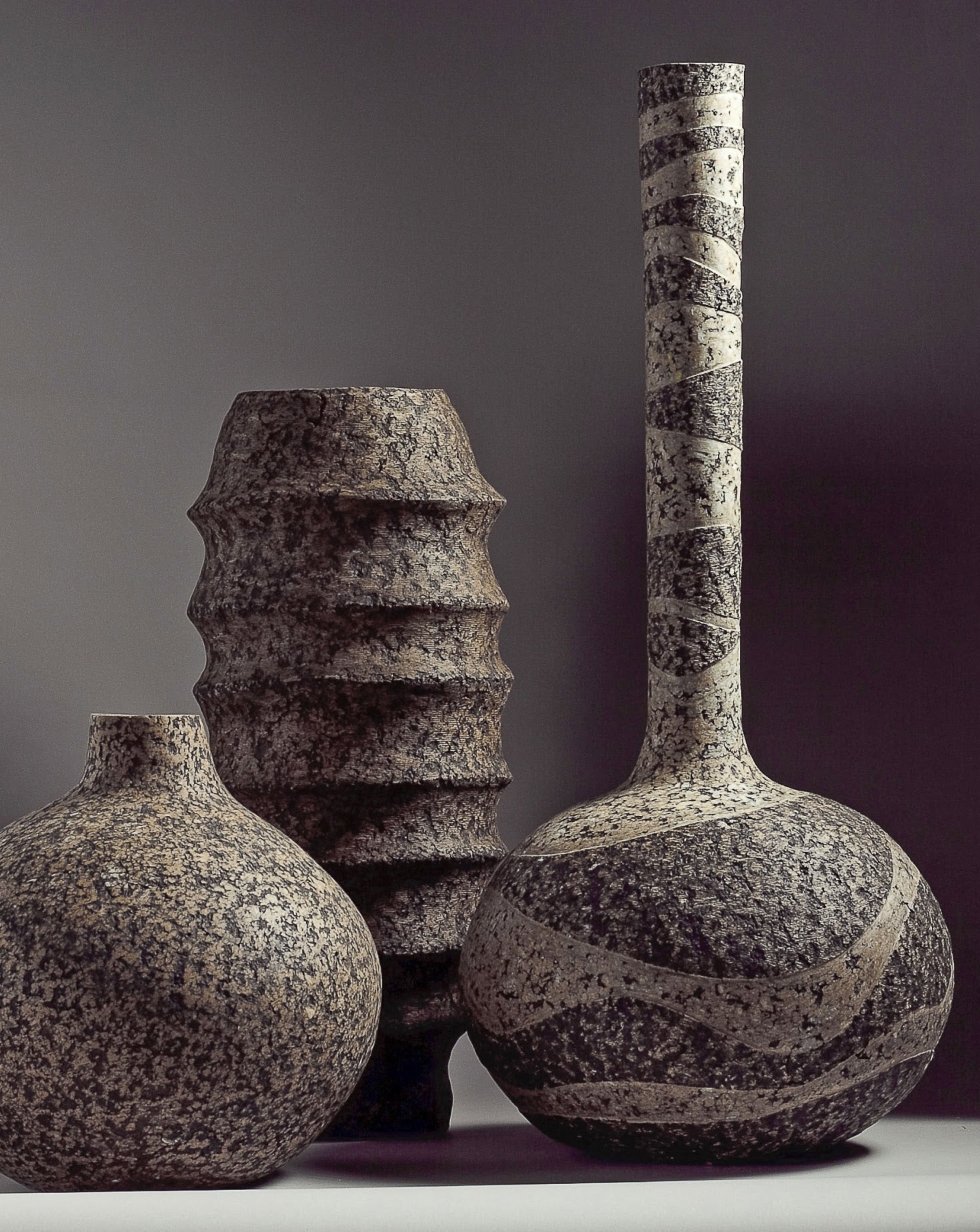 Orion Warm Grey Vase
