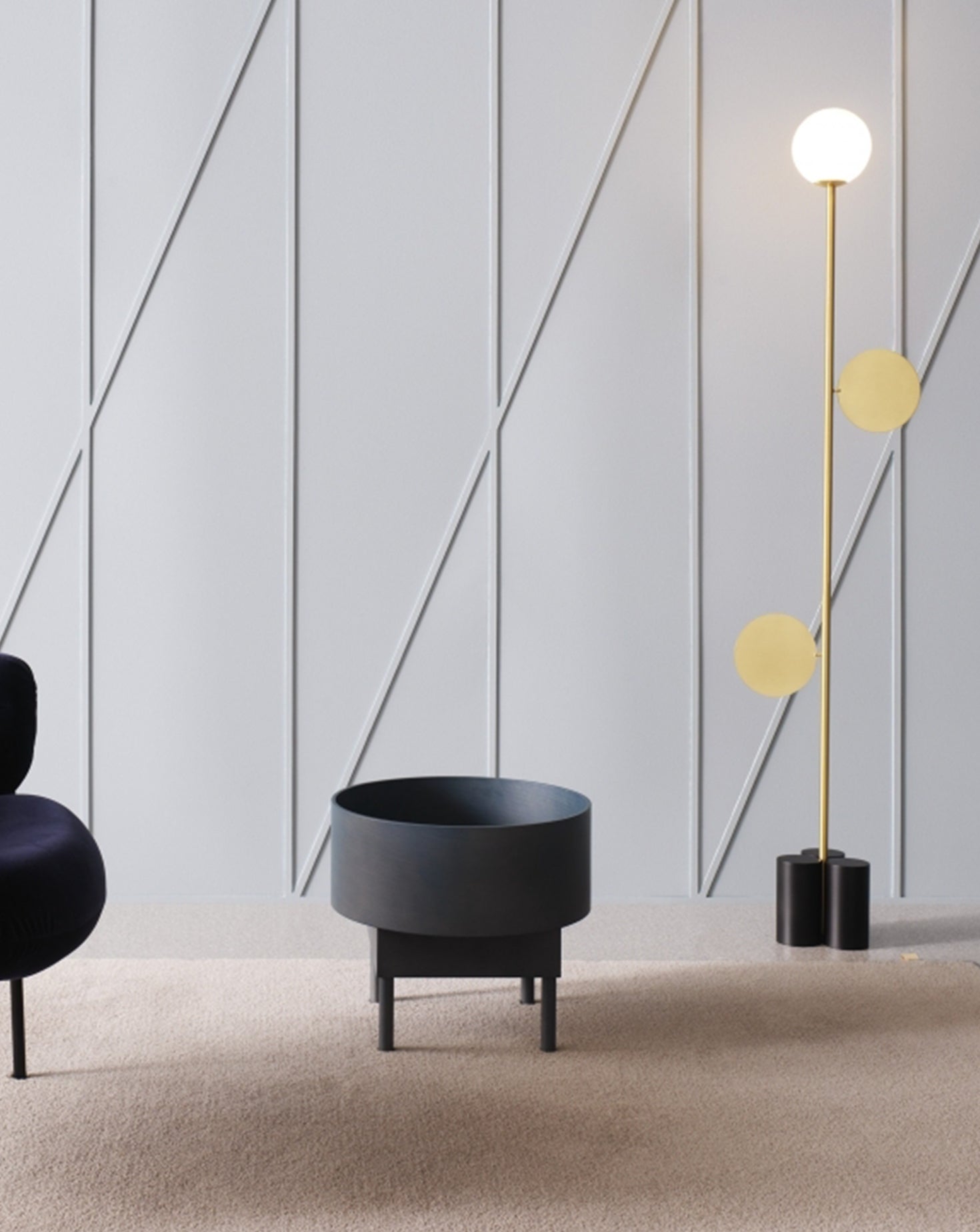 Plates Modern Glass Floor Lamp