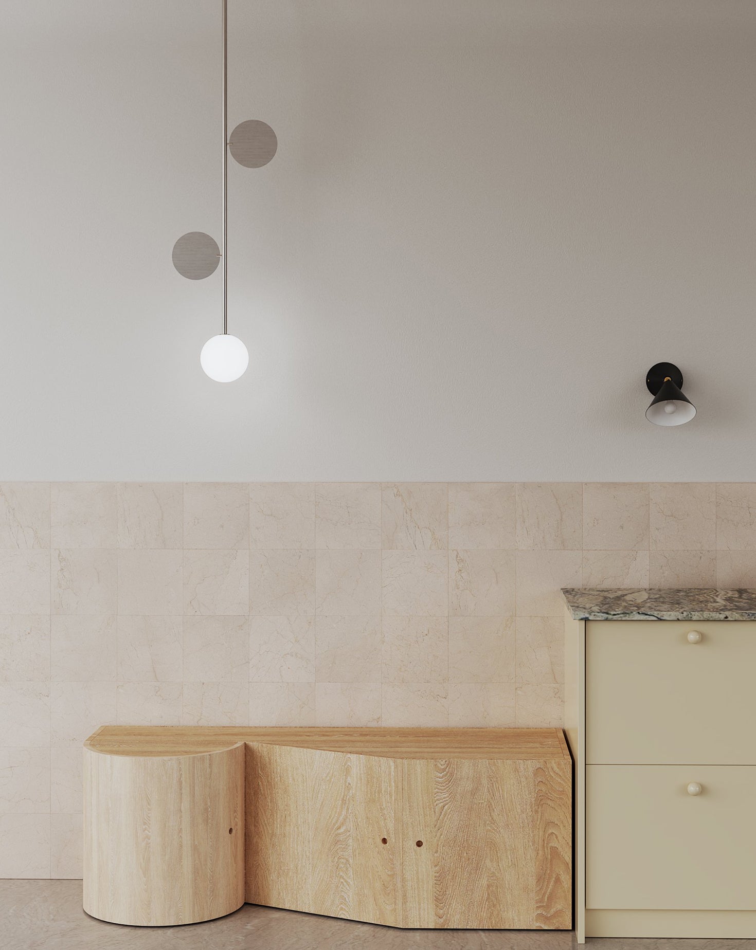 Plates Handmade Glass Pendant