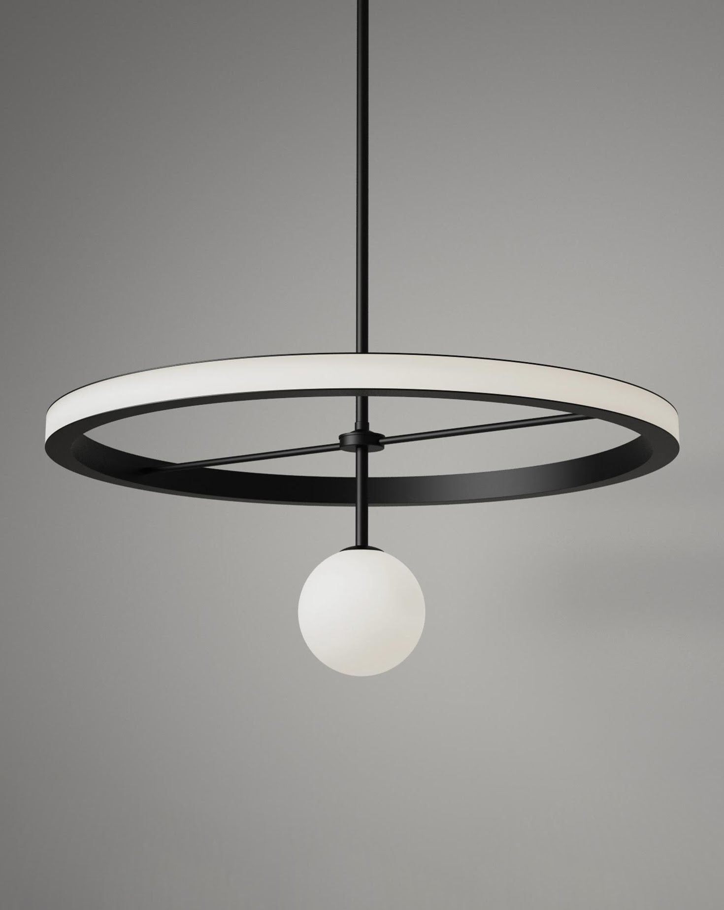 Ring Powdercoated Metal Pendant