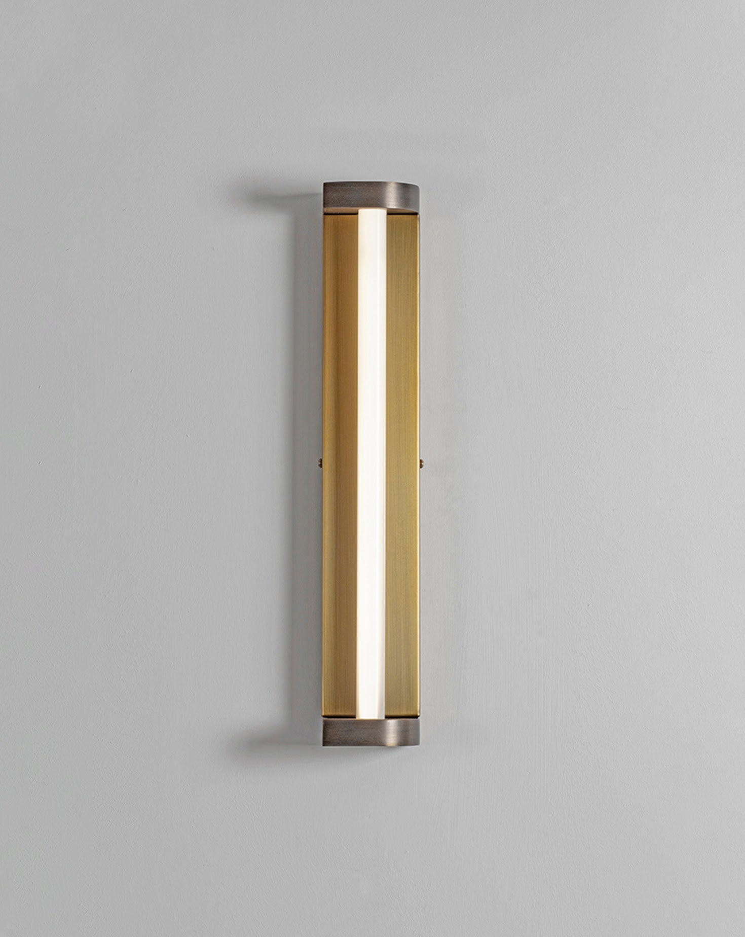 Rounded Corner Medium Bronze Wall Light