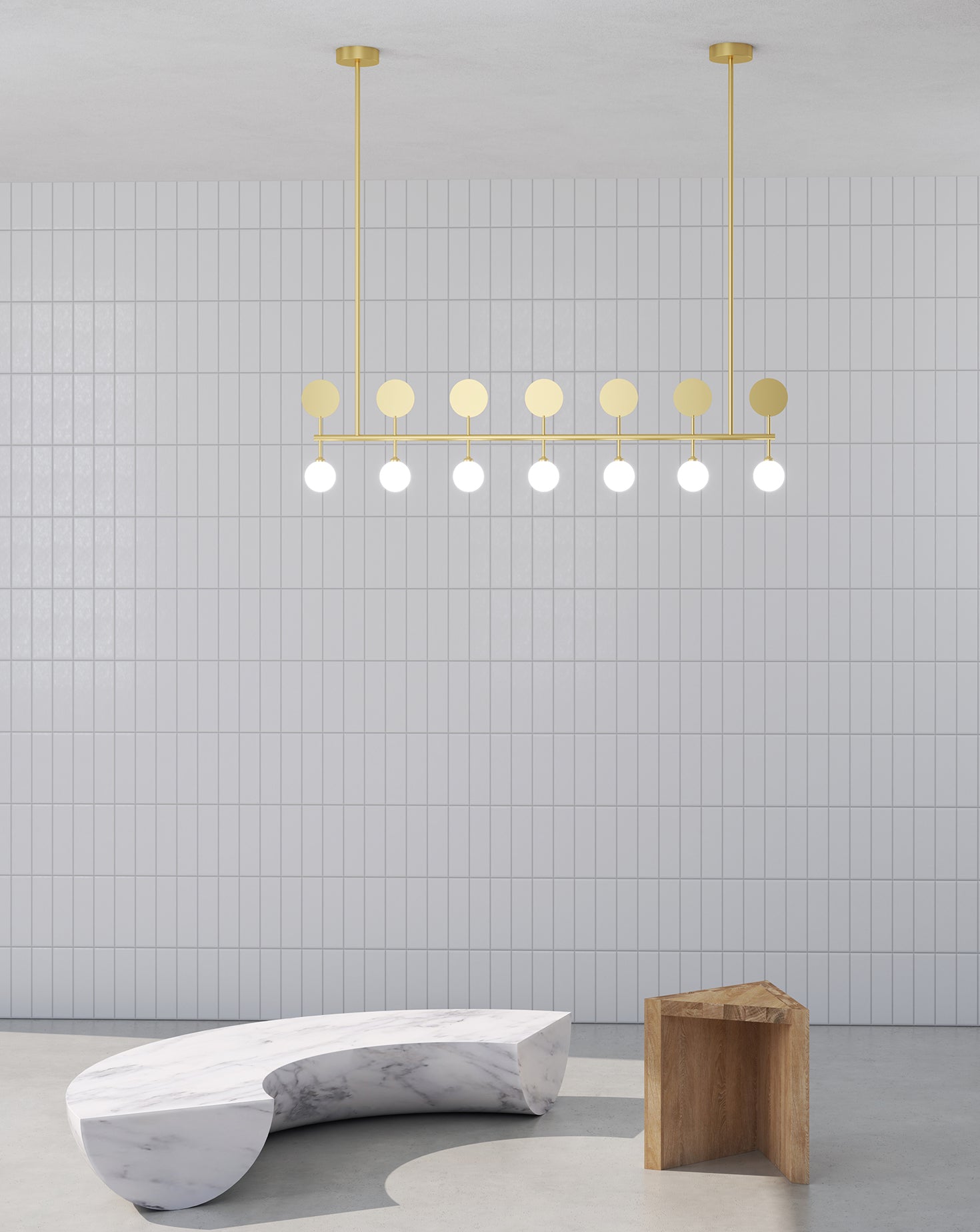 Row Glass Suspension Light