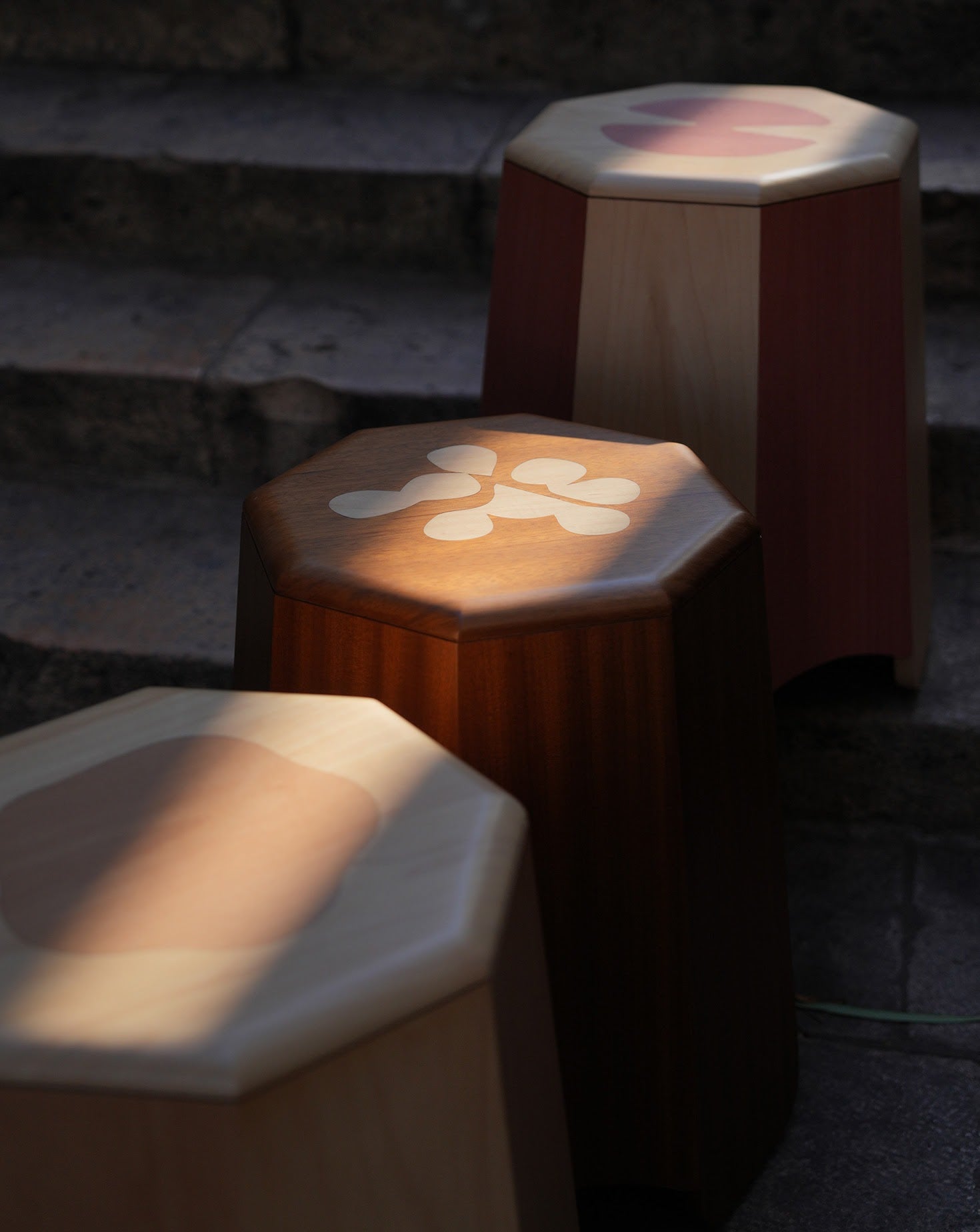 Saif Natual Wood Stool