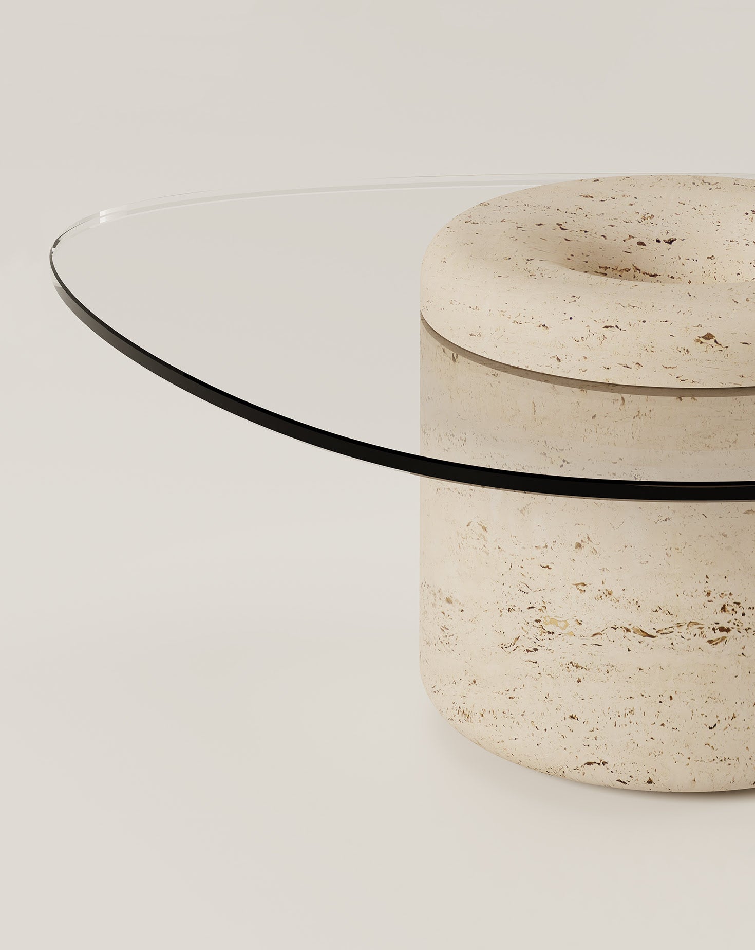 Sculptural Carrara Marble Coffee Table