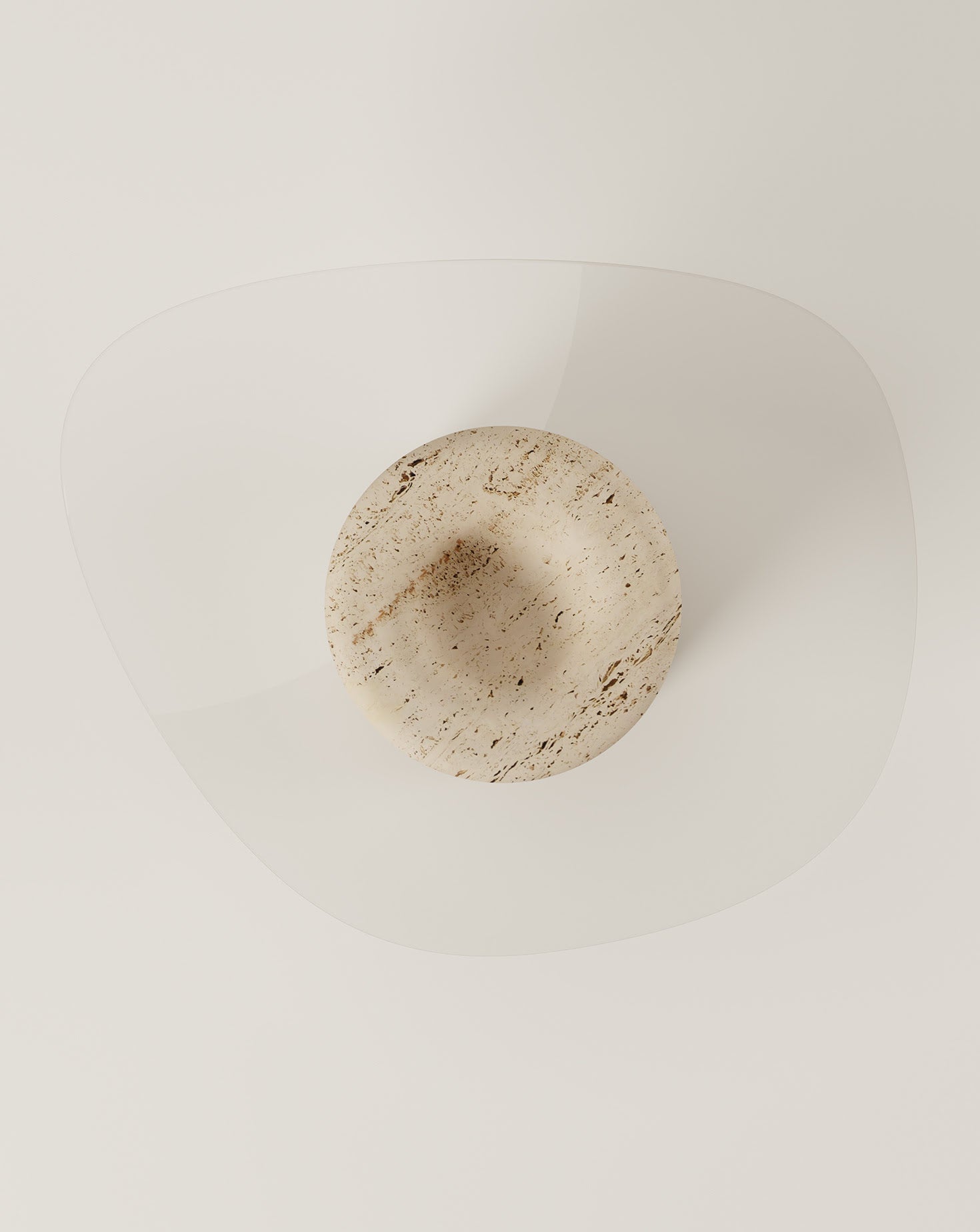 Sculptural Carrara Marble Coffee Table