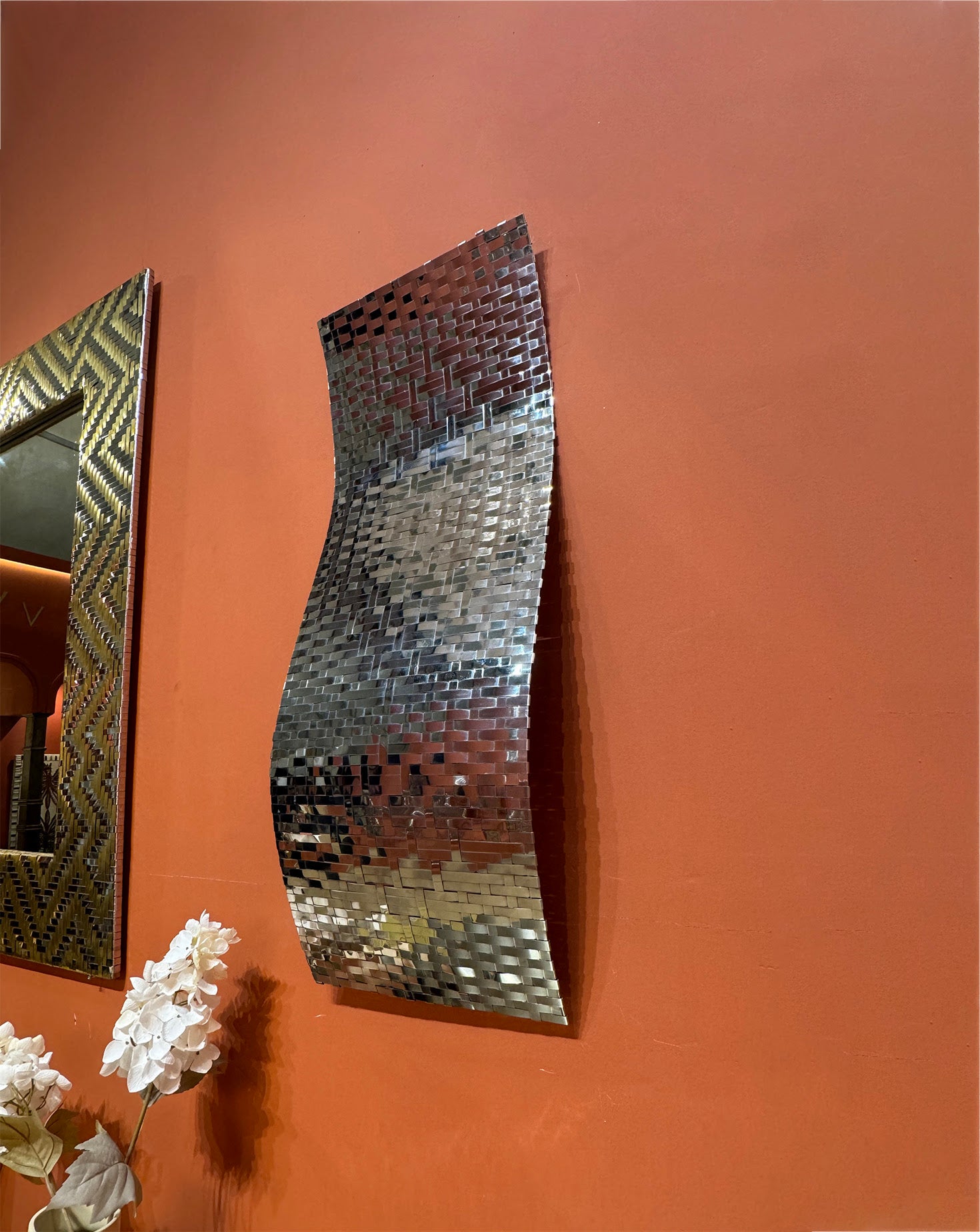 Serpentine Woven Steel Wall Art
