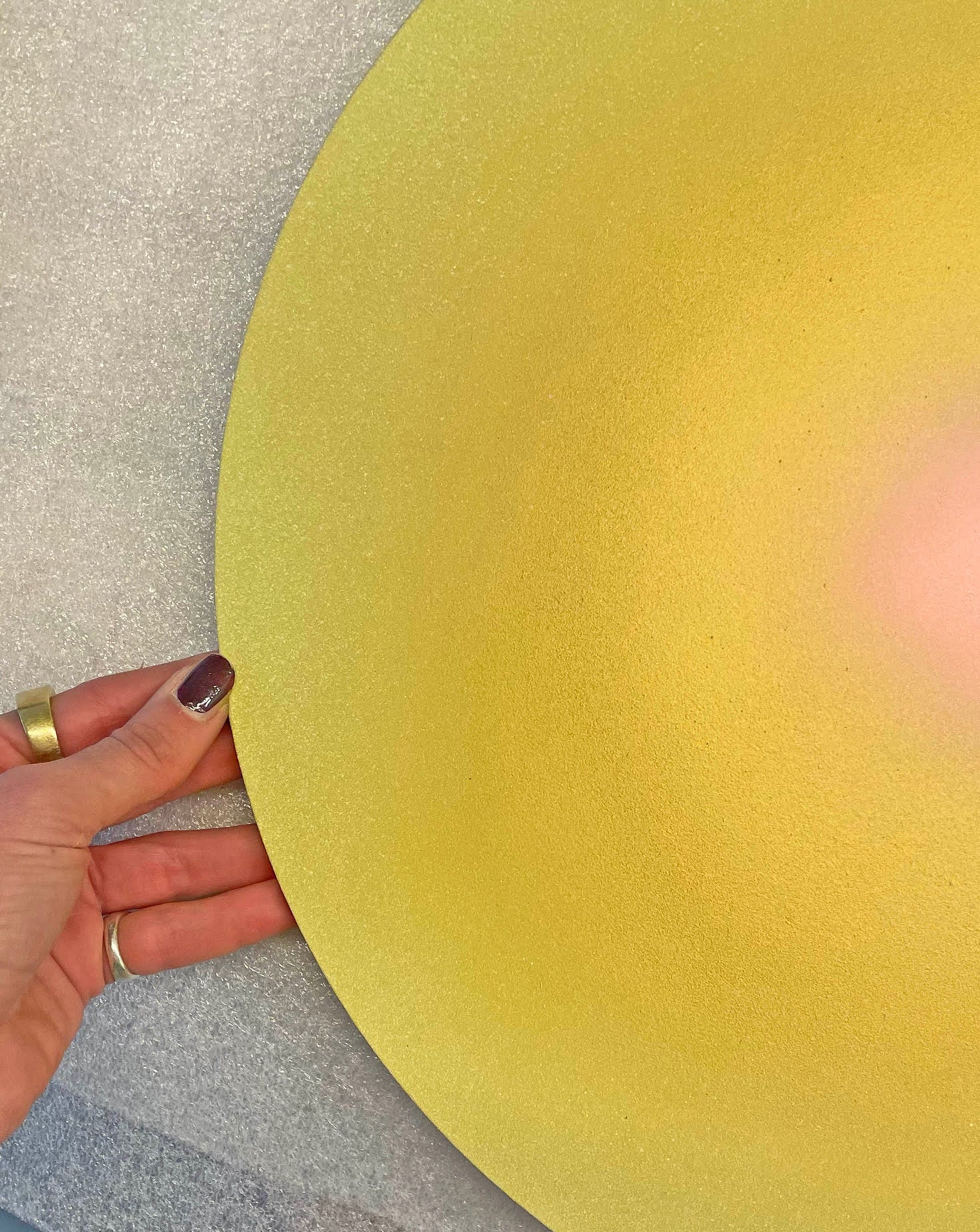 Soft Dot Honey Gold Acrylic Paint Wall Art