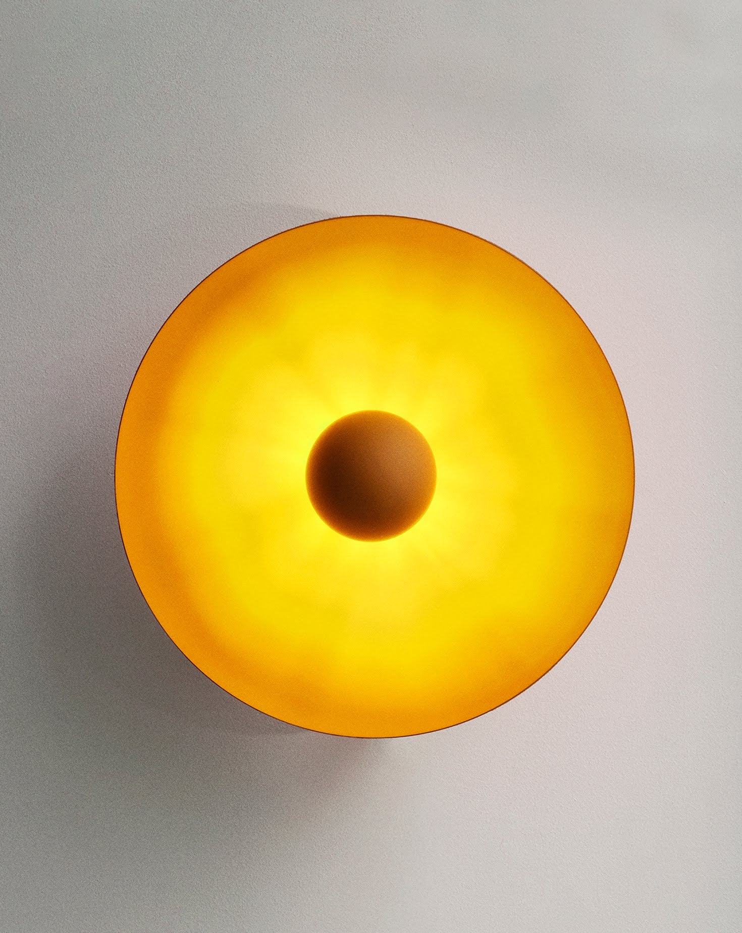 Sun Light Yellow Stone Wall Light