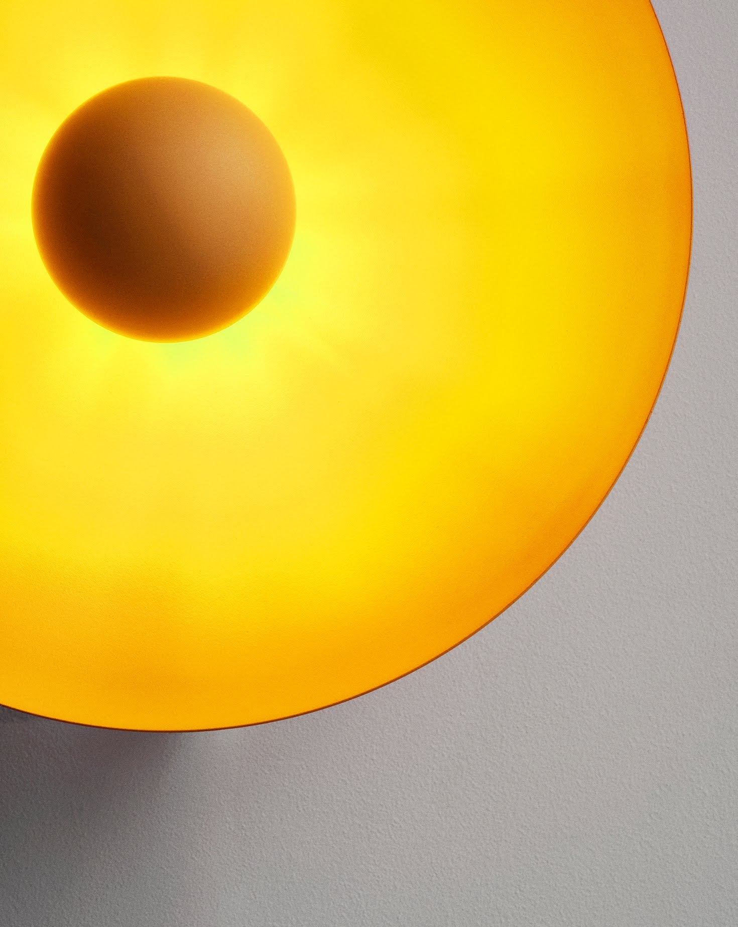 Sun Light Yellow Stone Wall Light