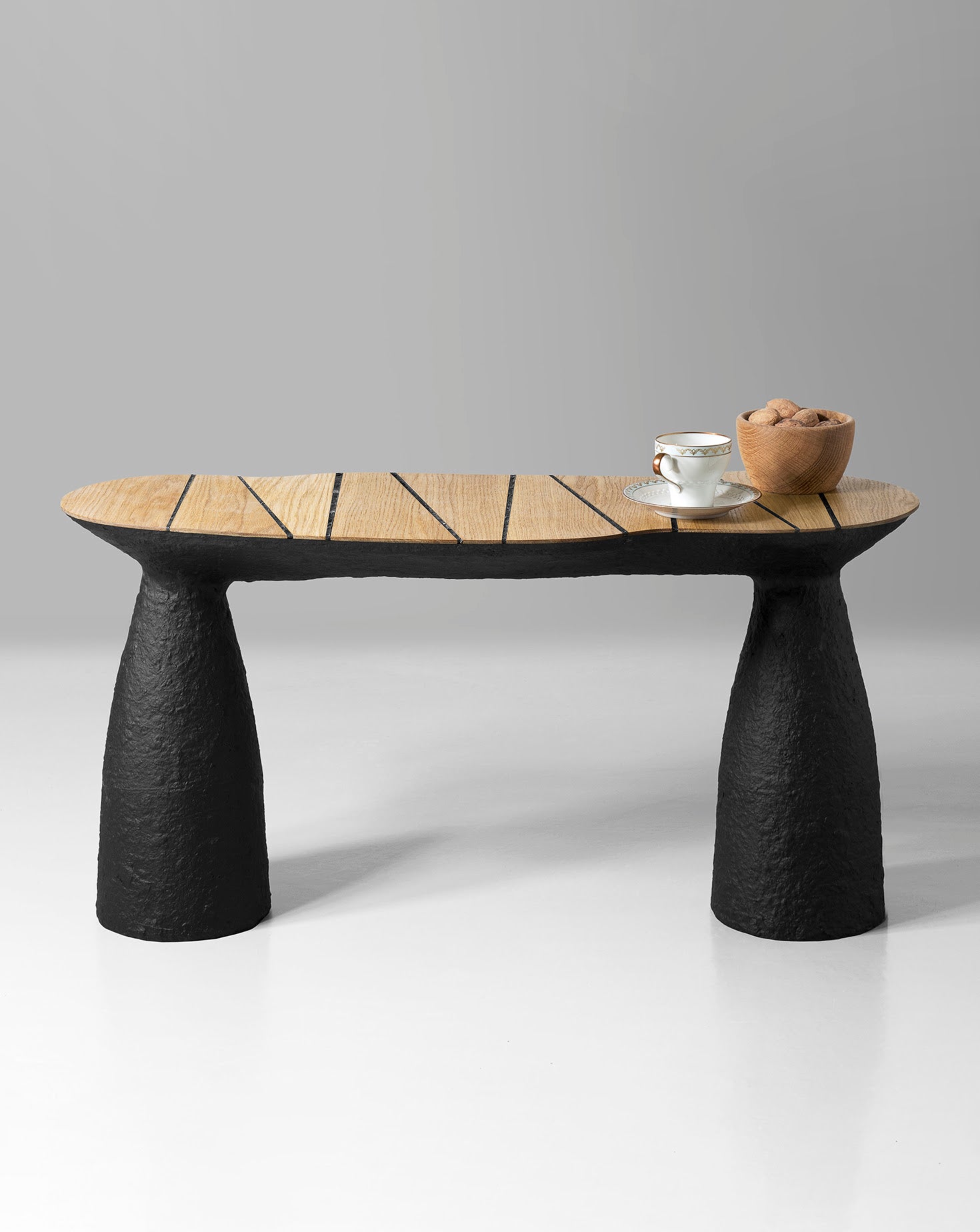 TOKI Sculptural Black Bench