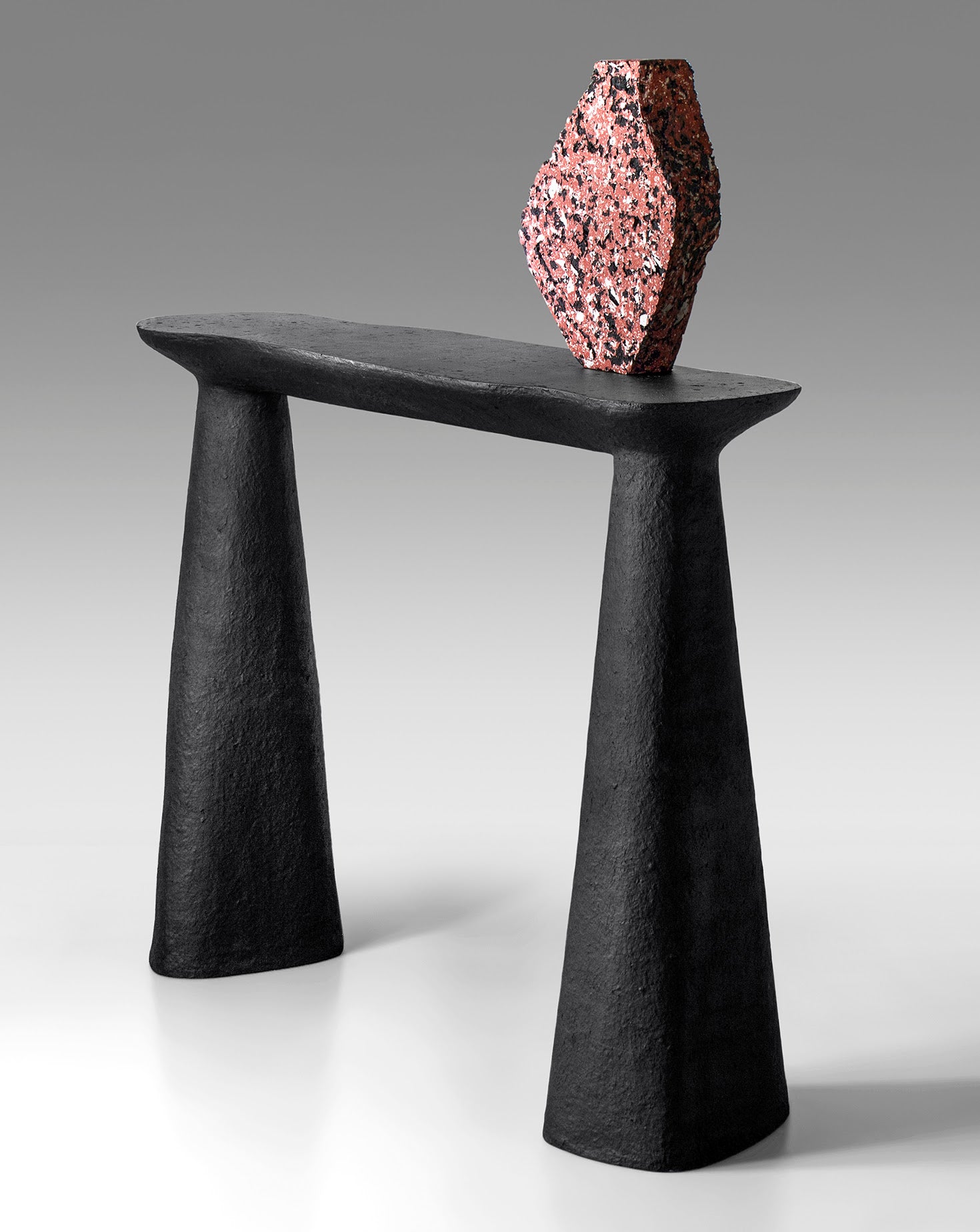 TOKI Sculptural Black Console