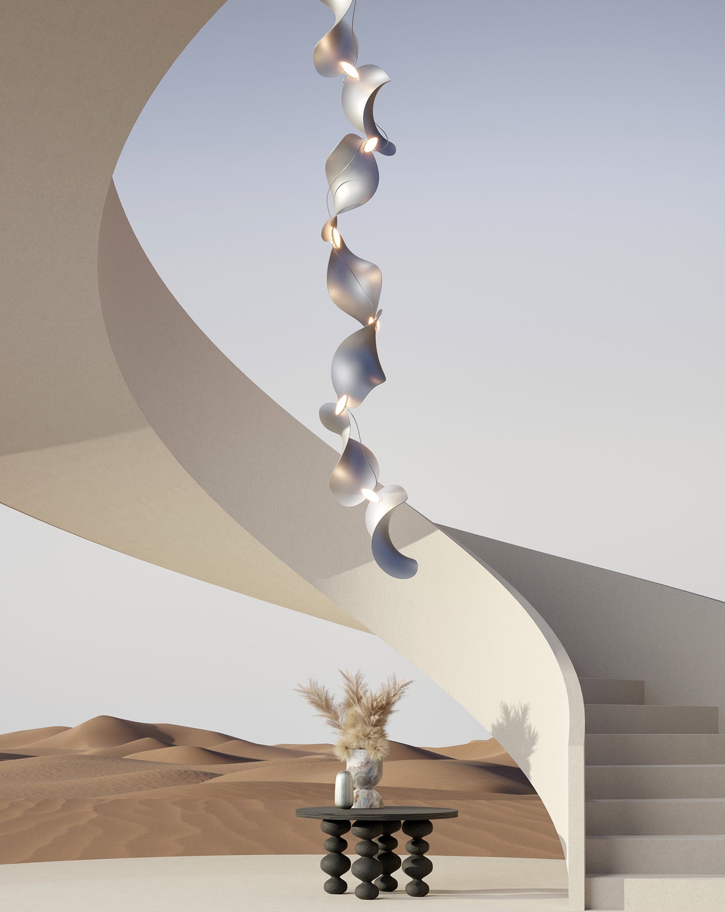 Dune 4 Vertical Line Chandelier